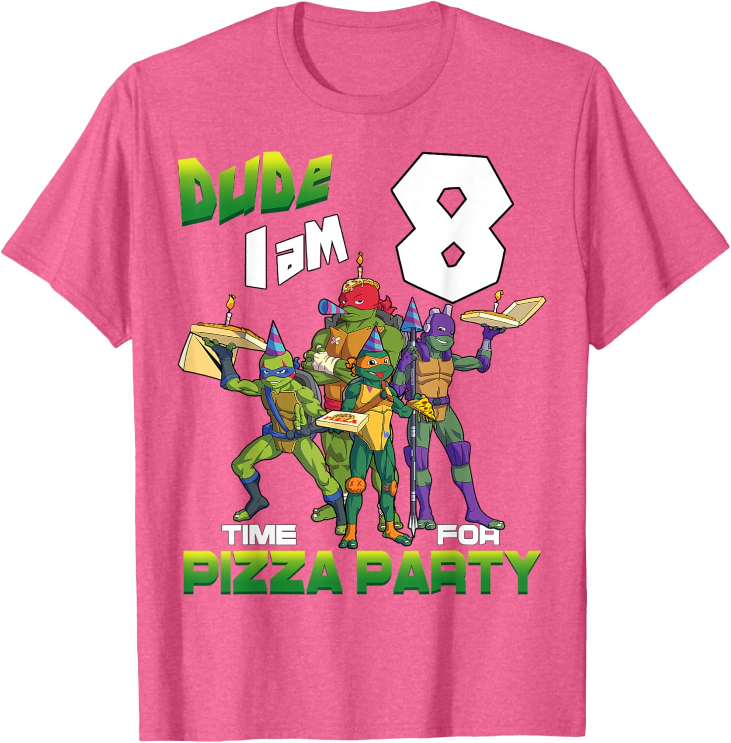 Mademark Teenage Mutant Ninja Turtles Pizza Party T-Shirt for Kids - 23