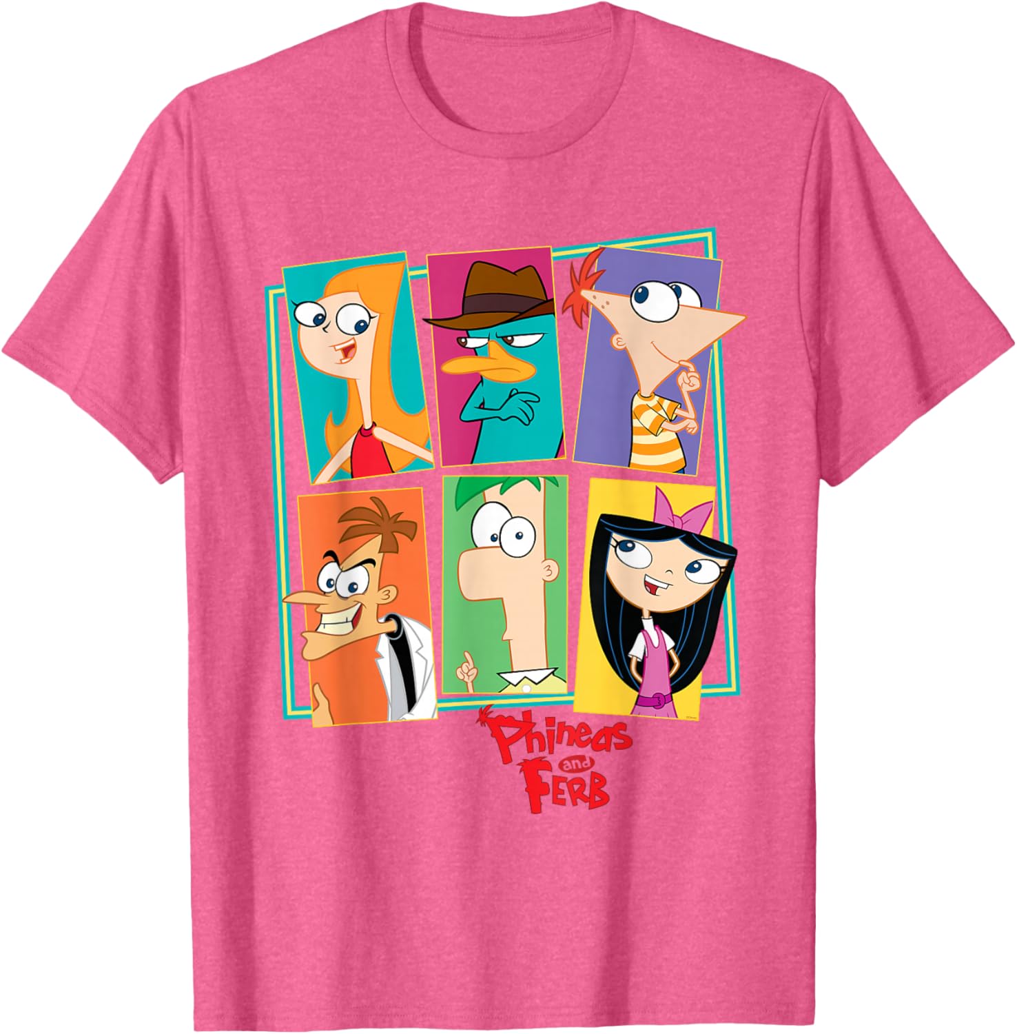 Phineas and Ferb Character Collage T-Shirt for Fun Disney Fans - 3