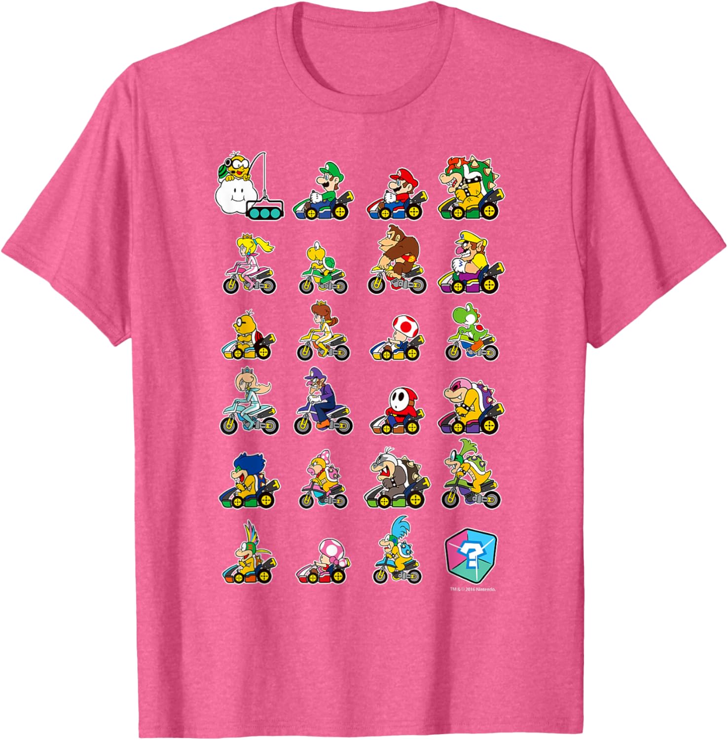 Mario Kart Character Stacks T-Shirt Fun Gaming Apparel for Fans - 6