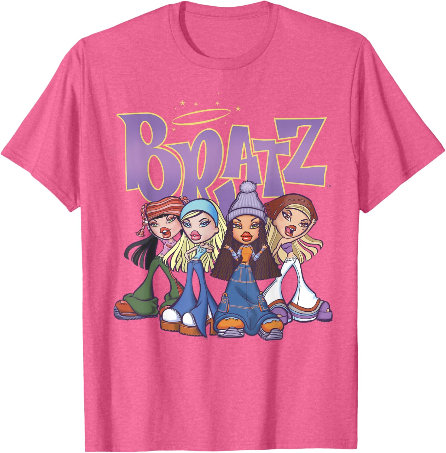 Bratz Original Four Group Shot Logo T-Shirt for Trendy Fashion Lovers - 6