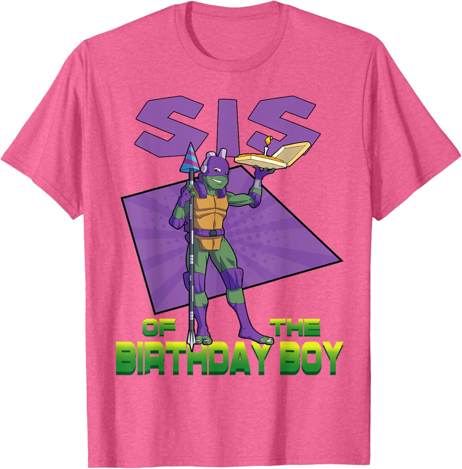 Mademark Teenage Mutant Ninja Turtles Donnie Birthday Pizza Party T-Shirt - 1