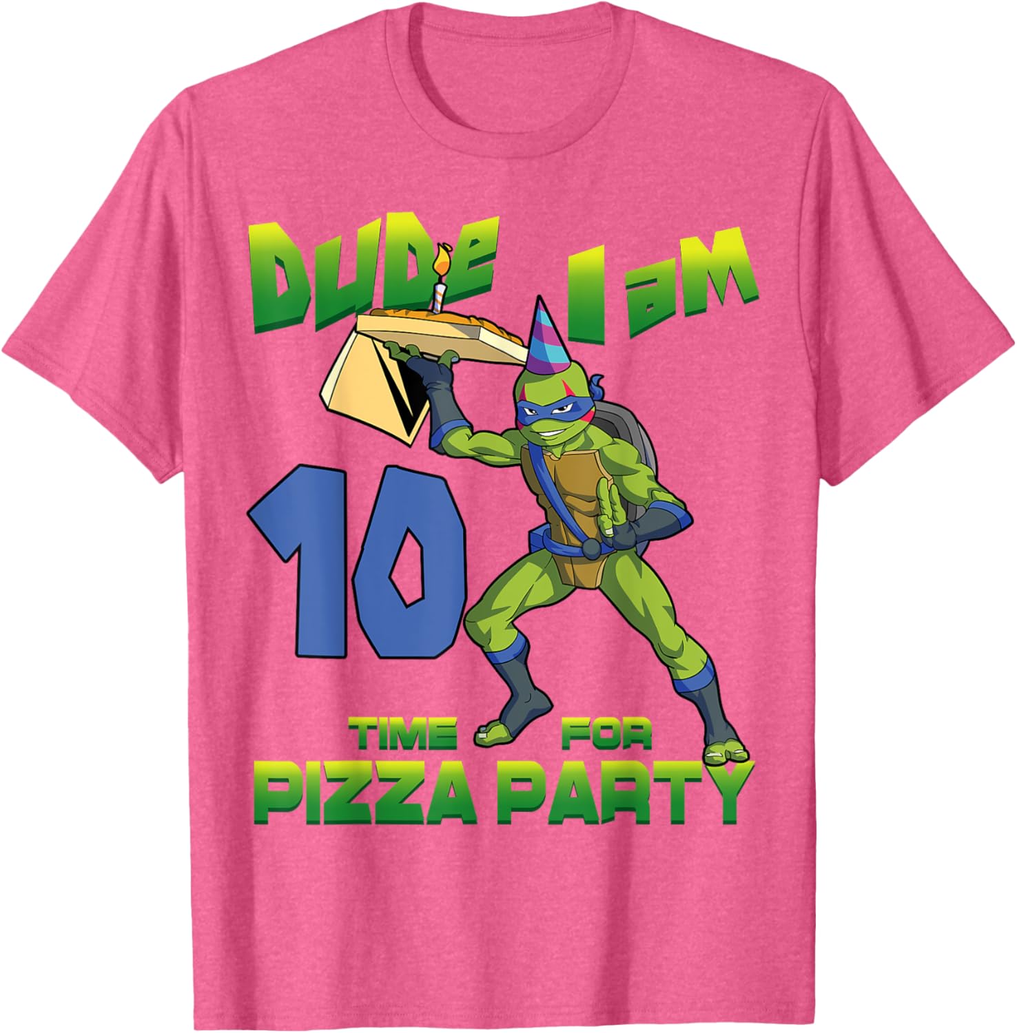 Mademark Teenage Mutant Ninja Turtles Pizza Birthday T-Shirt for Kids - 11