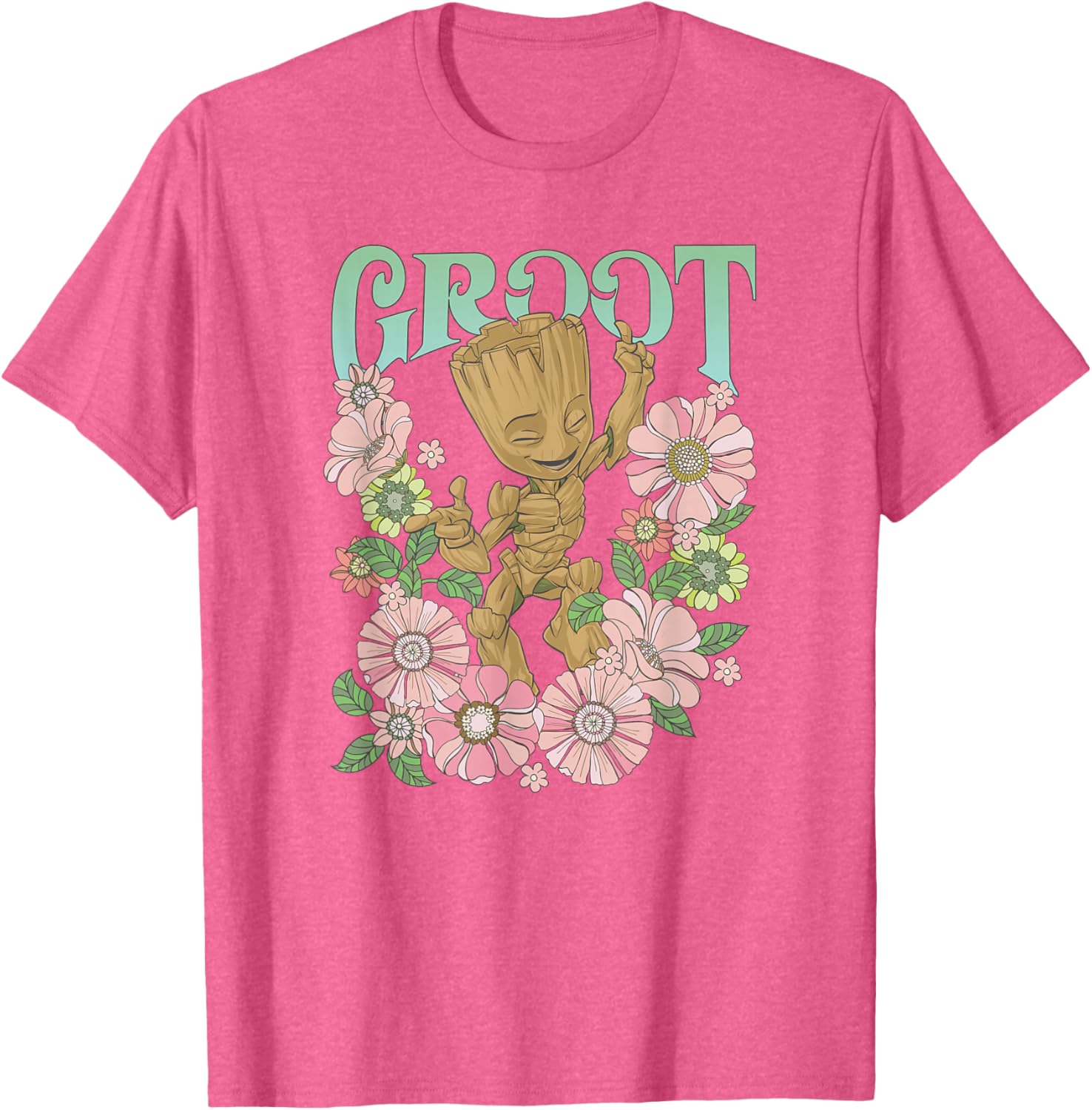 Marvel Guardians of the Galaxy Groot Floral Dance T-Shirt for Fans - 2