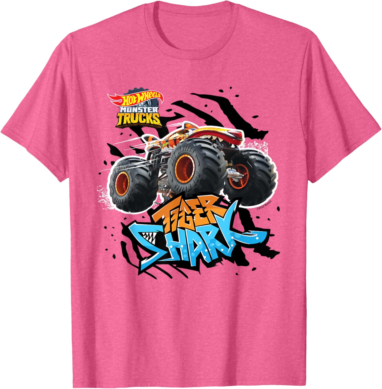 Hot Wheels Tiger Shark Orange T-Shirt for Kids Fun and Stylish Apparel - 2