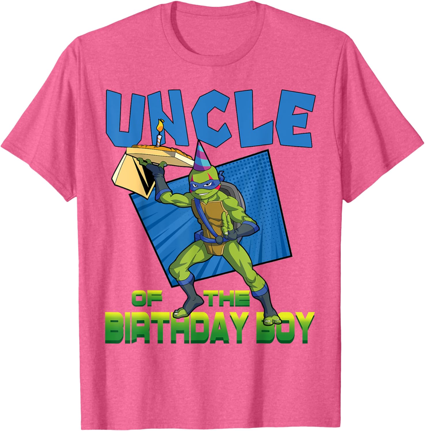 Mademark TMNT Leo Uncle Birthday Pizza Theme Party T-Shirt for Kids - 14