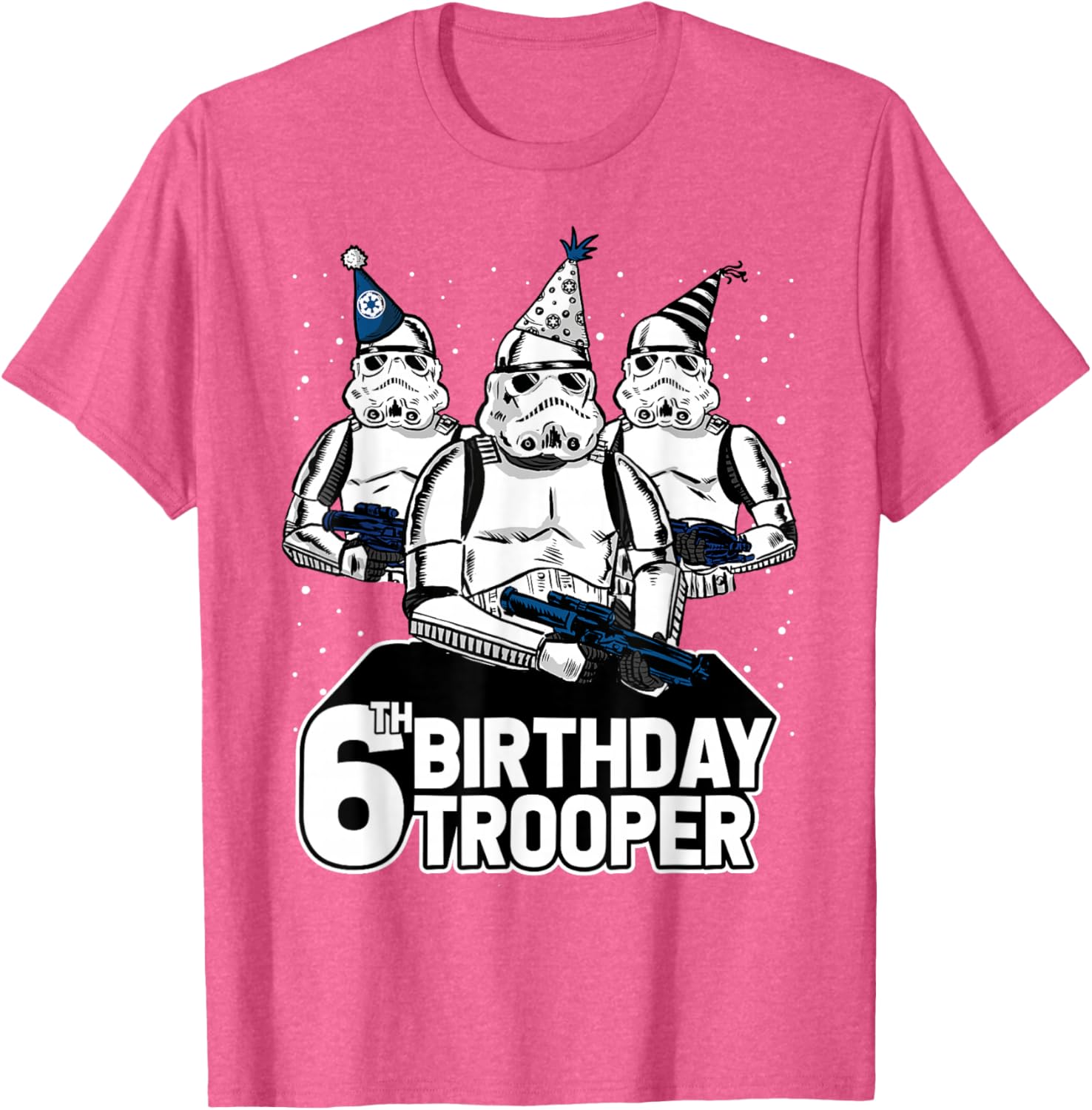 Star Wars Stormtrooper Party Hats T-Shirt for 6th Birthday Celebration - 2