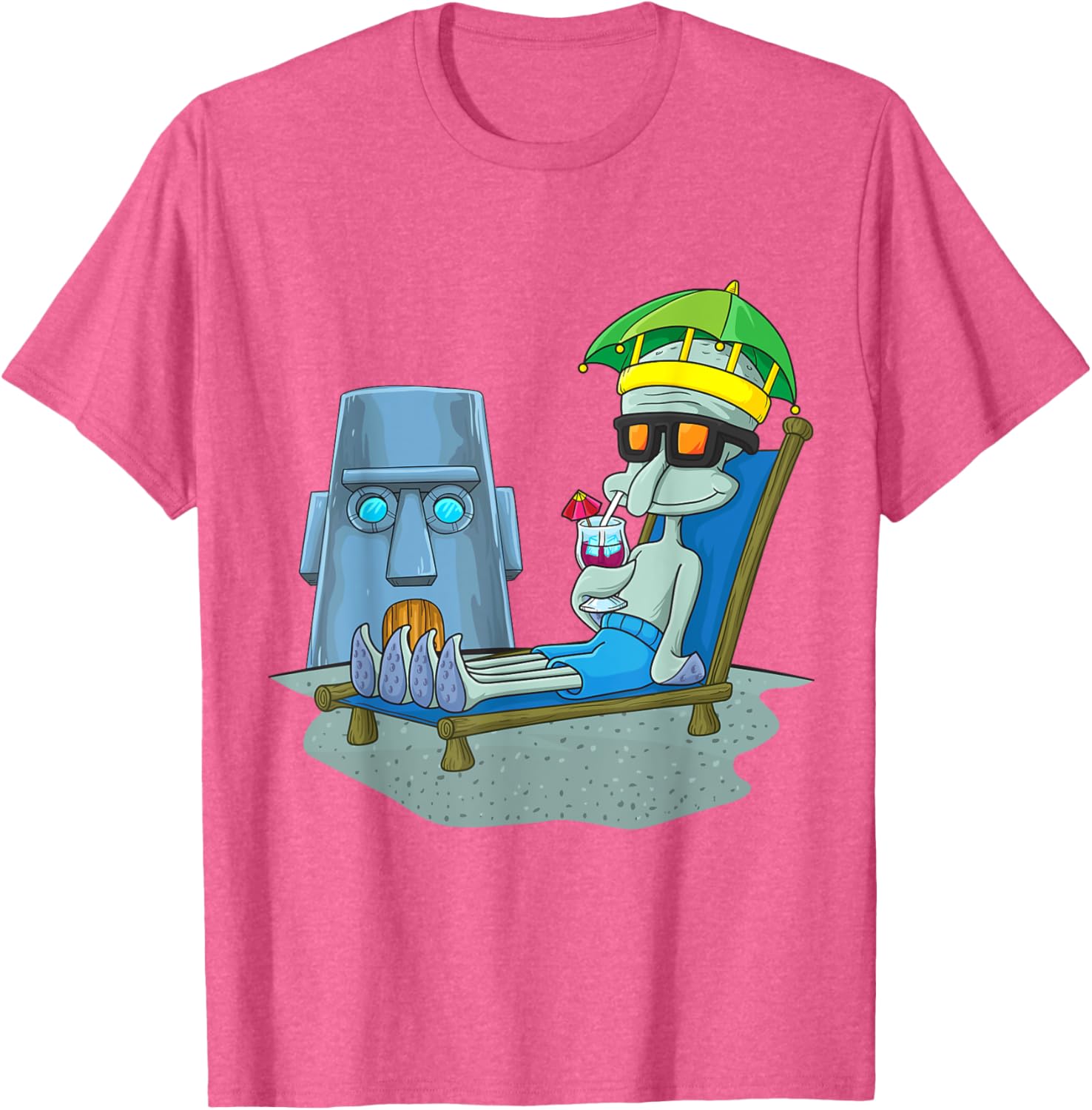 Mademark x SpongeBob SquarePants Squidward Sunbathing T-Shirt for Fans - 26