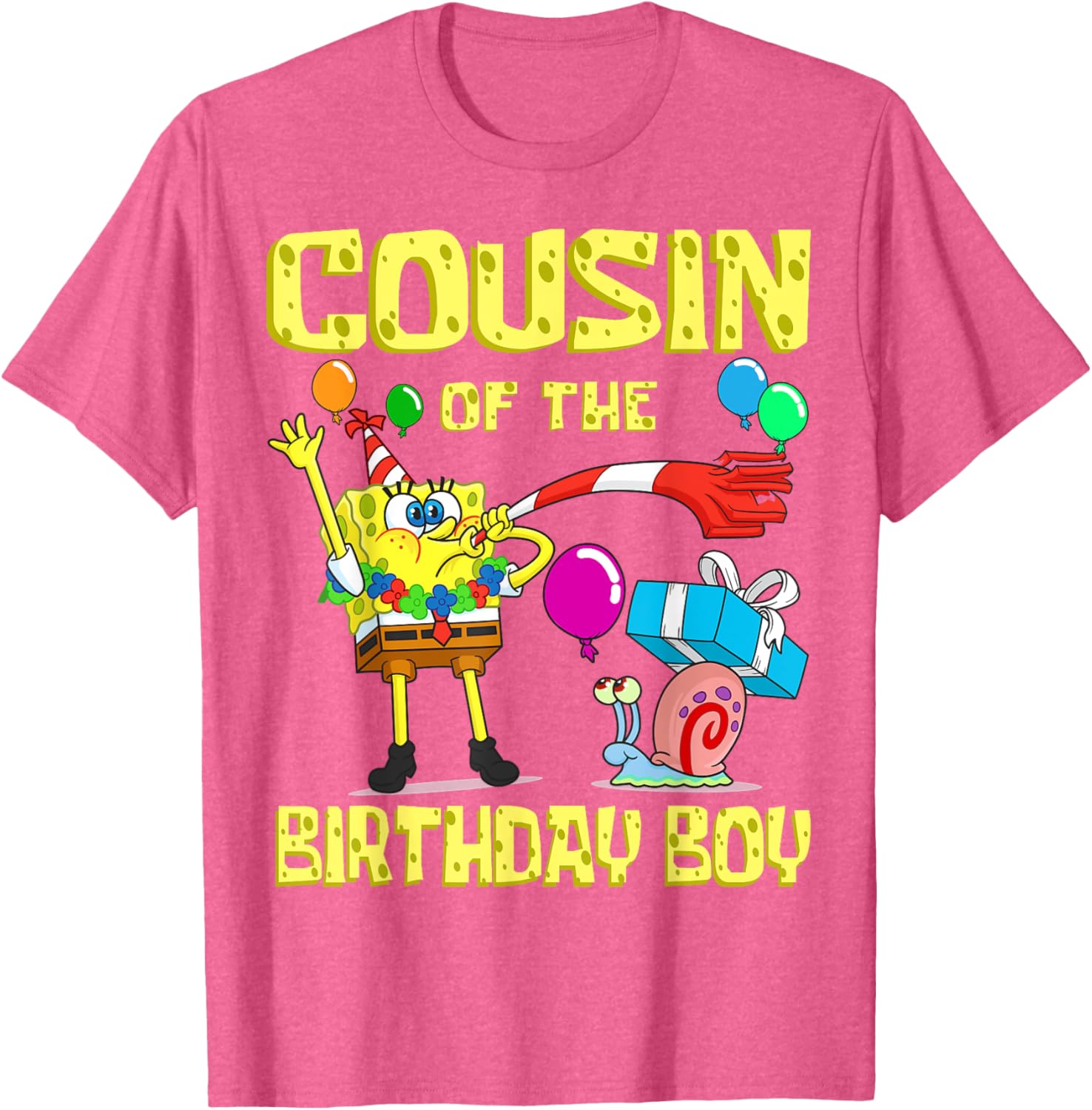 Mademark SpongeBob Cousin of the Birthday Boy Party T-Shirt for Kids - 11