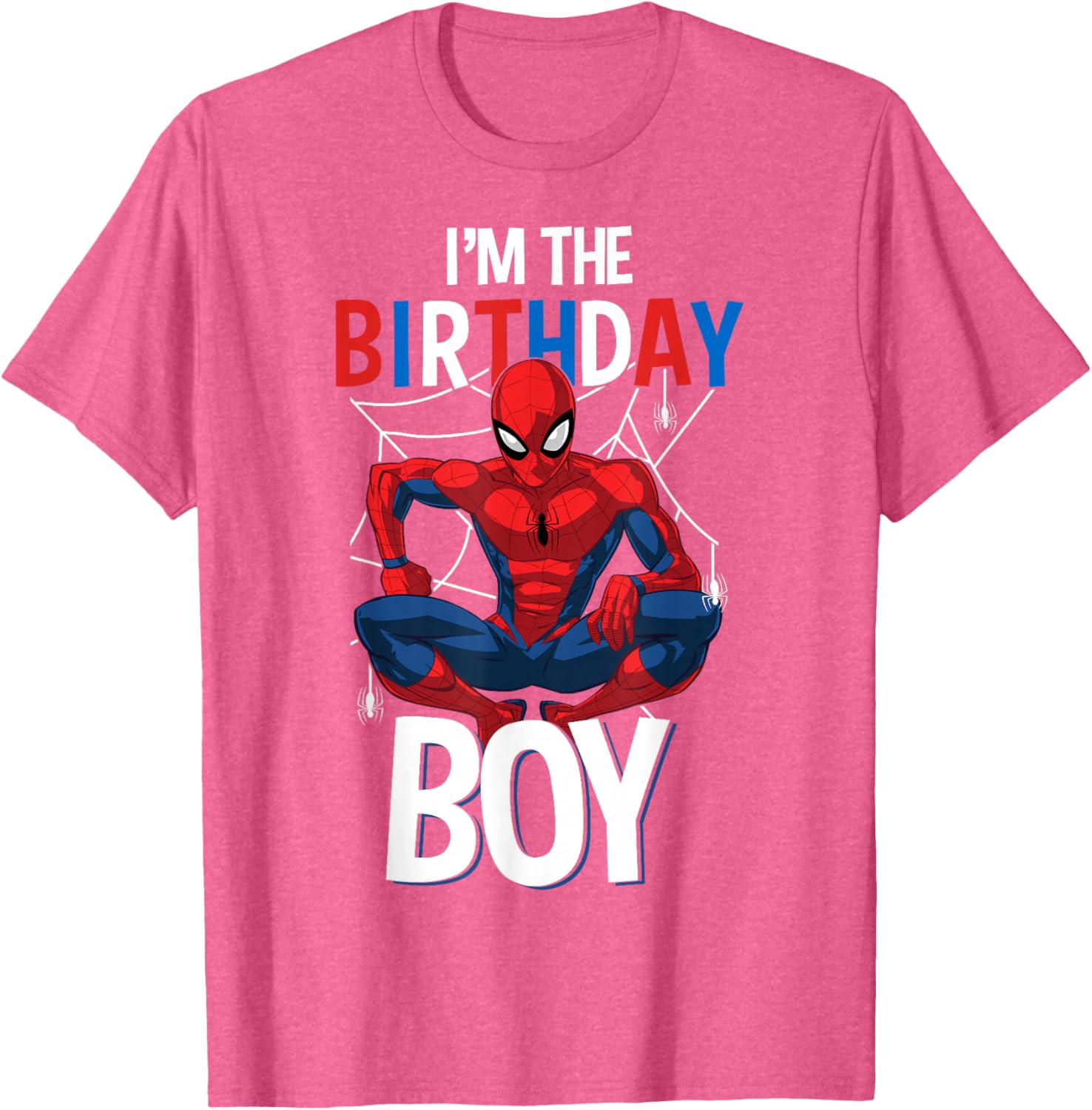 Marvel Spider-Man Birthday Boy T-Shirt for Kids Cool Graphic Tee - 1