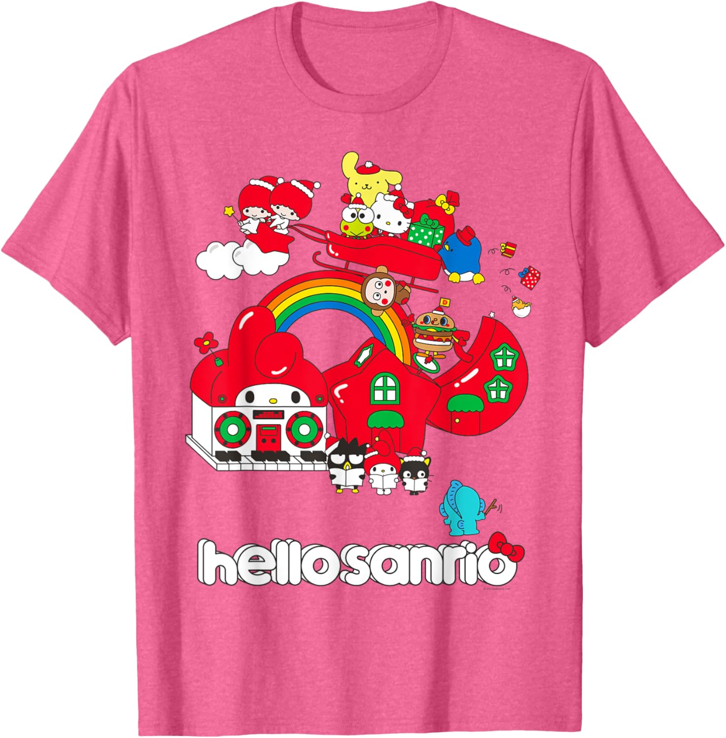 Hello Sanrio Christmas Friends T-Shirt for Holiday Cheer and Fun! - 2