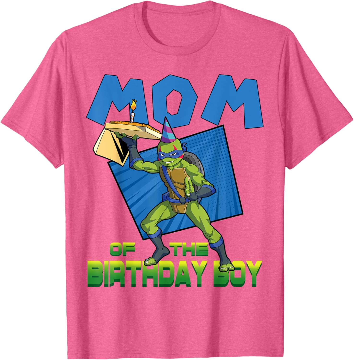 Mademark TMNT Leo Mommy of the Birthday Boy Pizza Party T-Shirt - 10
