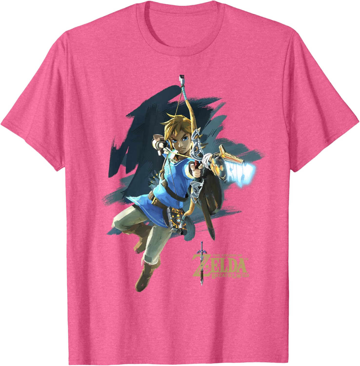 Legend Of Zelda Breath Of The Wild Link Archer Jump Shot T-Shirt - 8