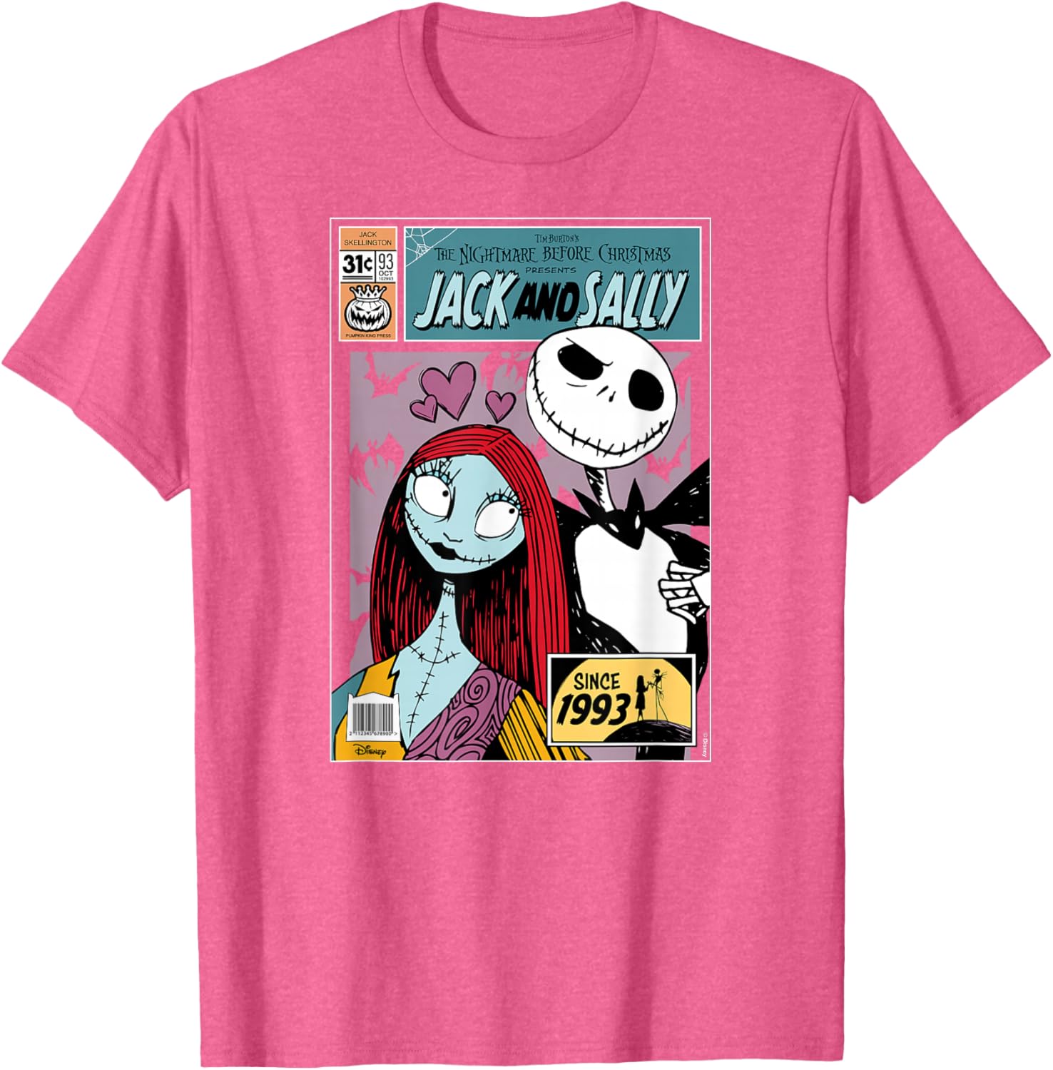 Jack and Sally Nightmare Before Christmas T-Shirt for Fans and Collectors - 8
