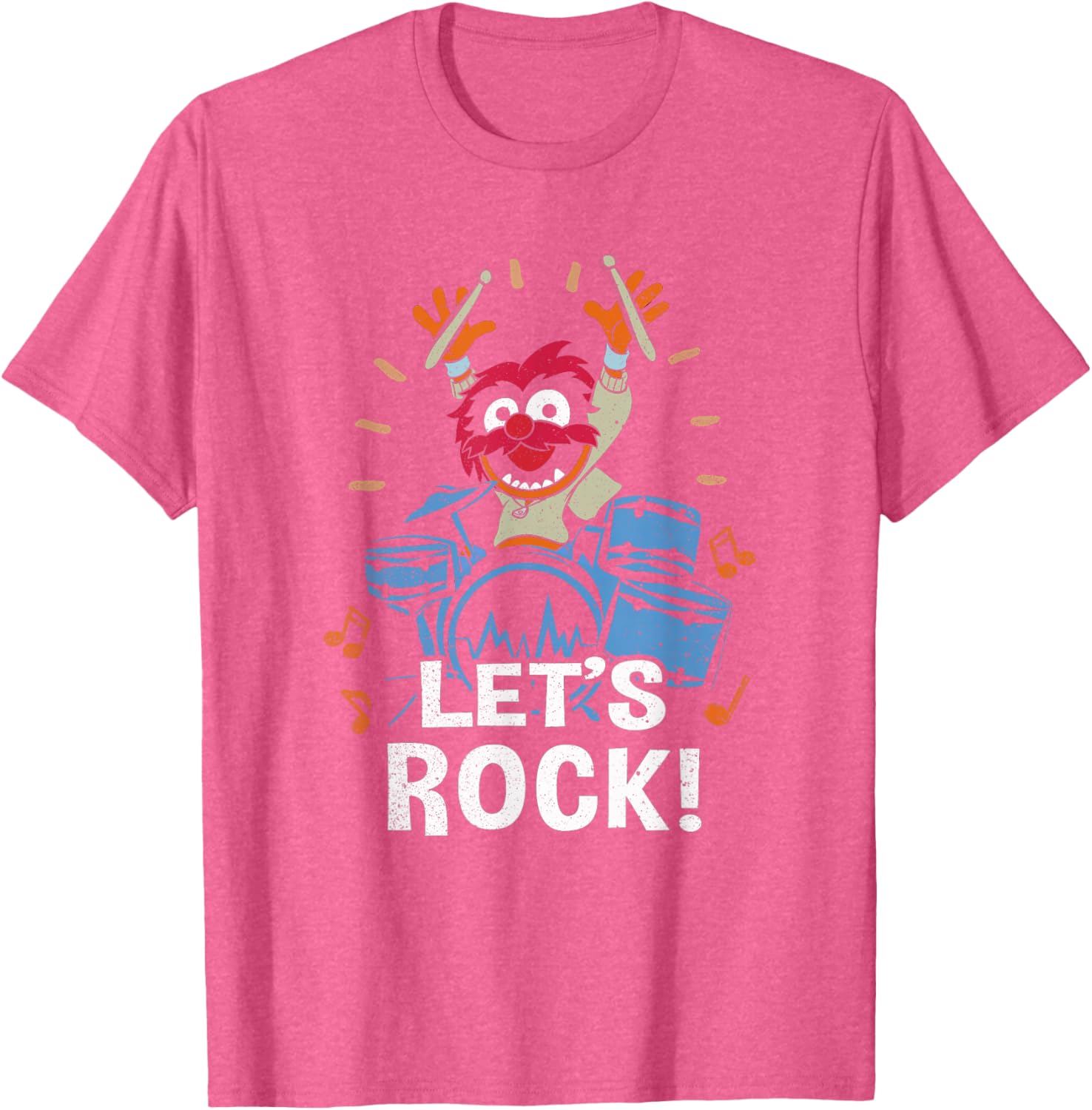 Disney Muppets Animal Let's Rock Distressed Logo T-Shirt for Fans - 7