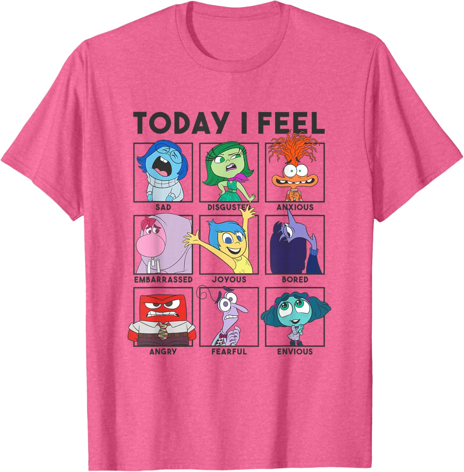 Disney Pixar Inside Out 2 Vintage Panels T-Shirt for Kids and Adults - 2