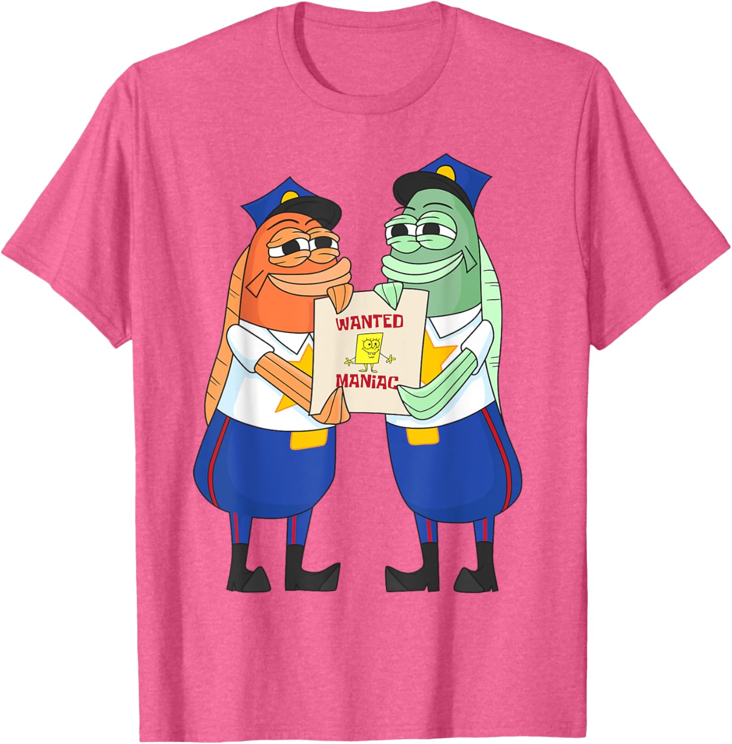 Mademark SpongeBob Wanted Maniac T-Shirt for Fun and Fashion Lovers - 3