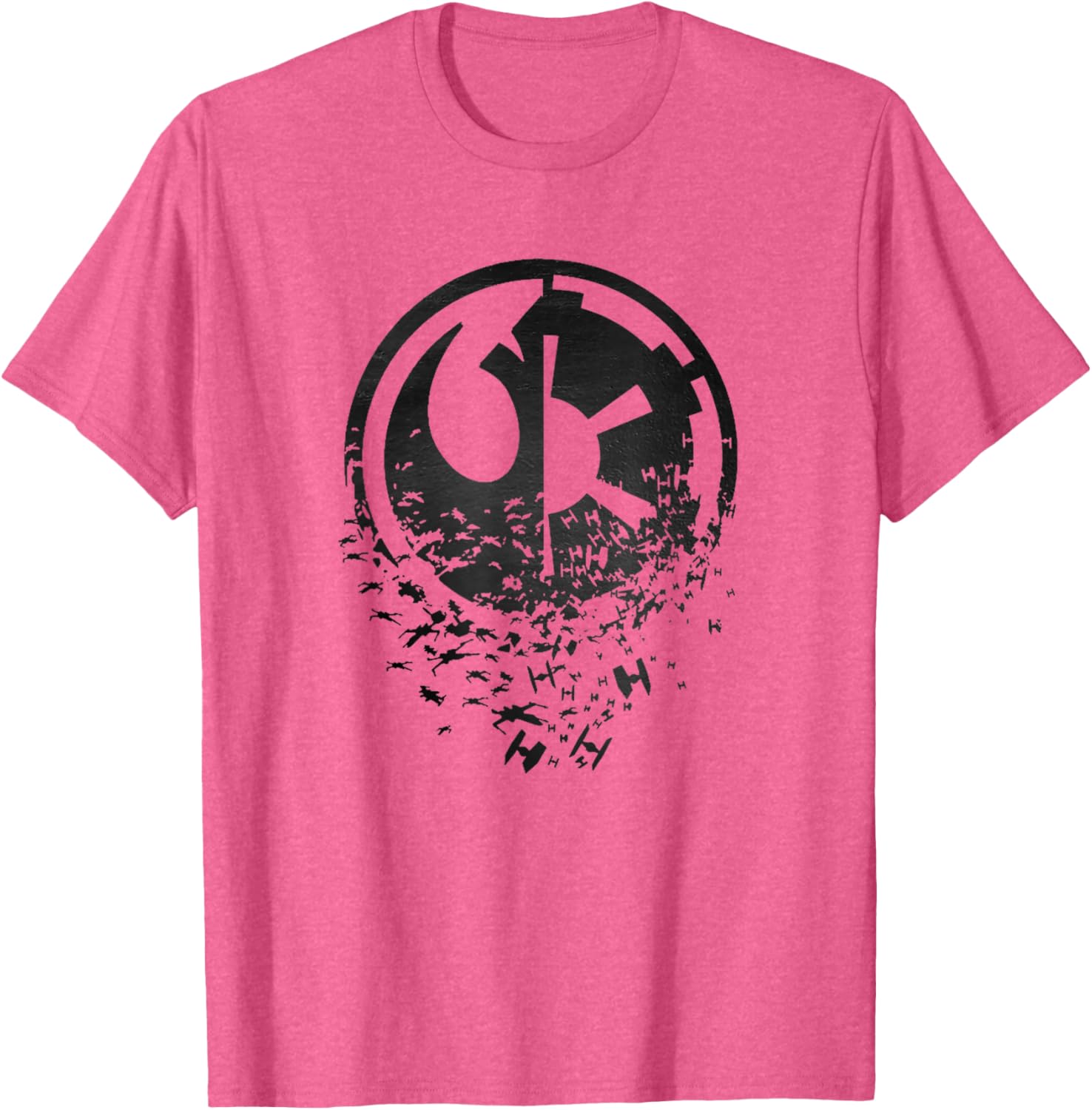 Star Wars Rebel Alliance versus Galactic Empire Split T-Shirt for Fans - 5