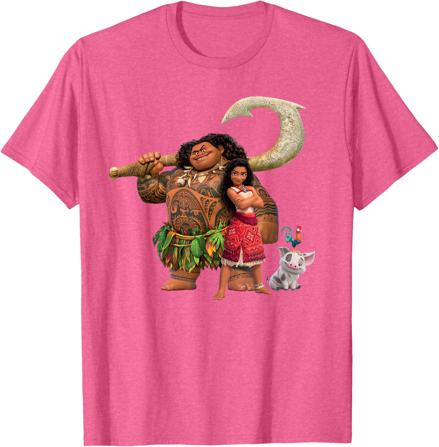 Disney Moana Adventure T-Shirt with Maui Pua Heihei for Kids - 1