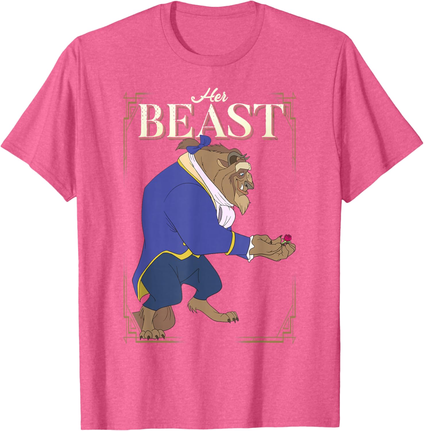 Disney Beauty and the Beast Her Beast Framed Portrait Graphic T-Shirt - 6