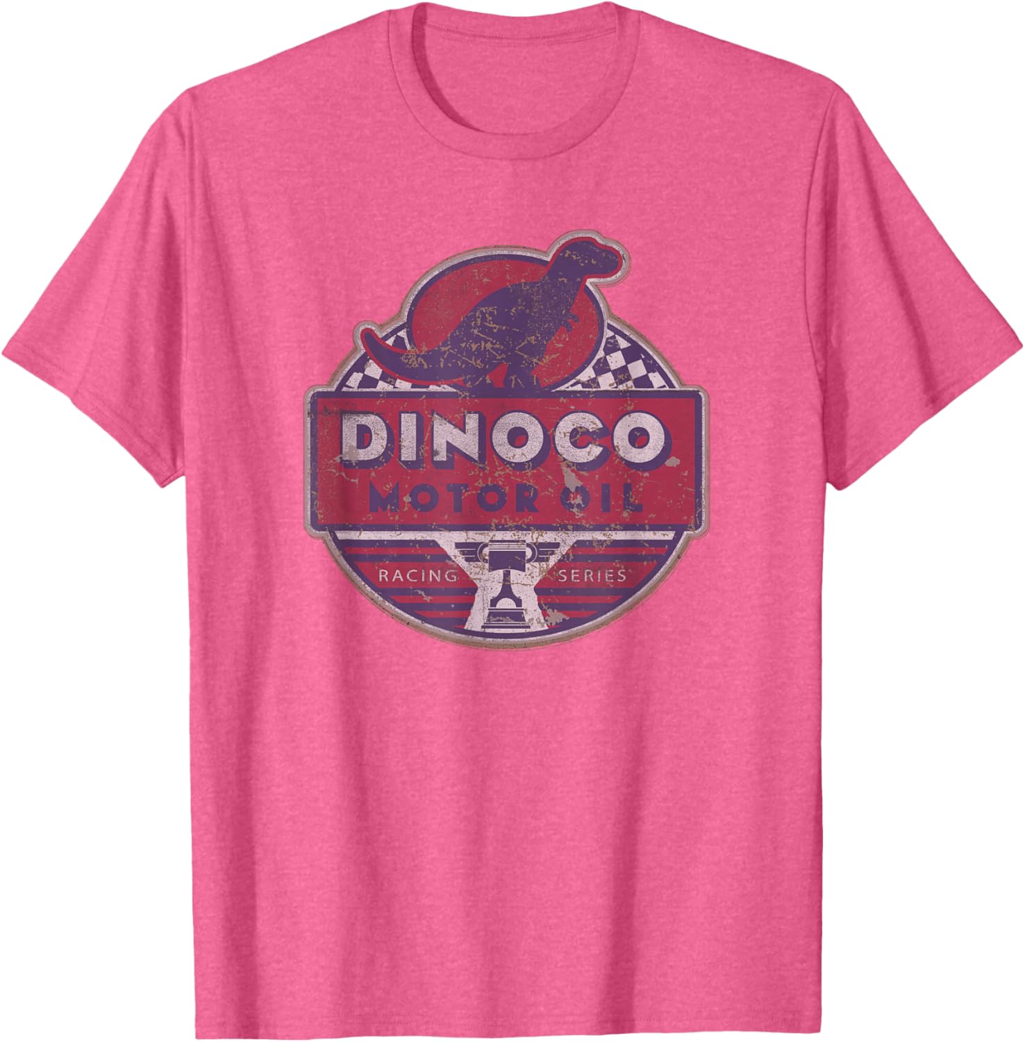 Disney Pixar Cars Dinoco Motor Oil Vintage T-Shirt for Fans and Collectors - 1