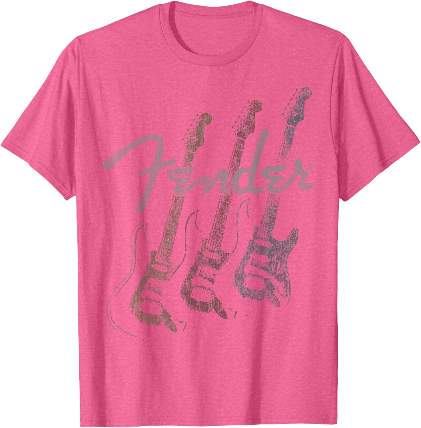 Fender Stacked Logo T-Shirt for Guitar Lovers - Stylish Faded Design - 4