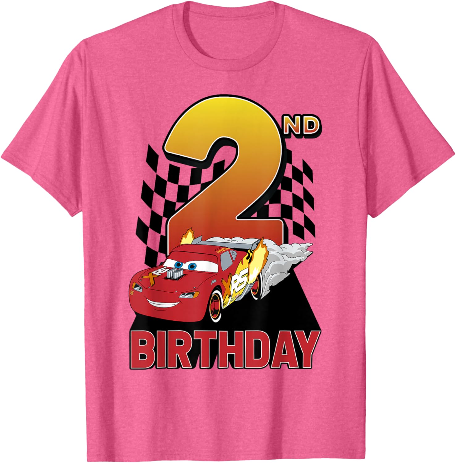 Disney Pixar Cars 2nd Birthday Lightning McQueen Peel Out T-Shirt - 6