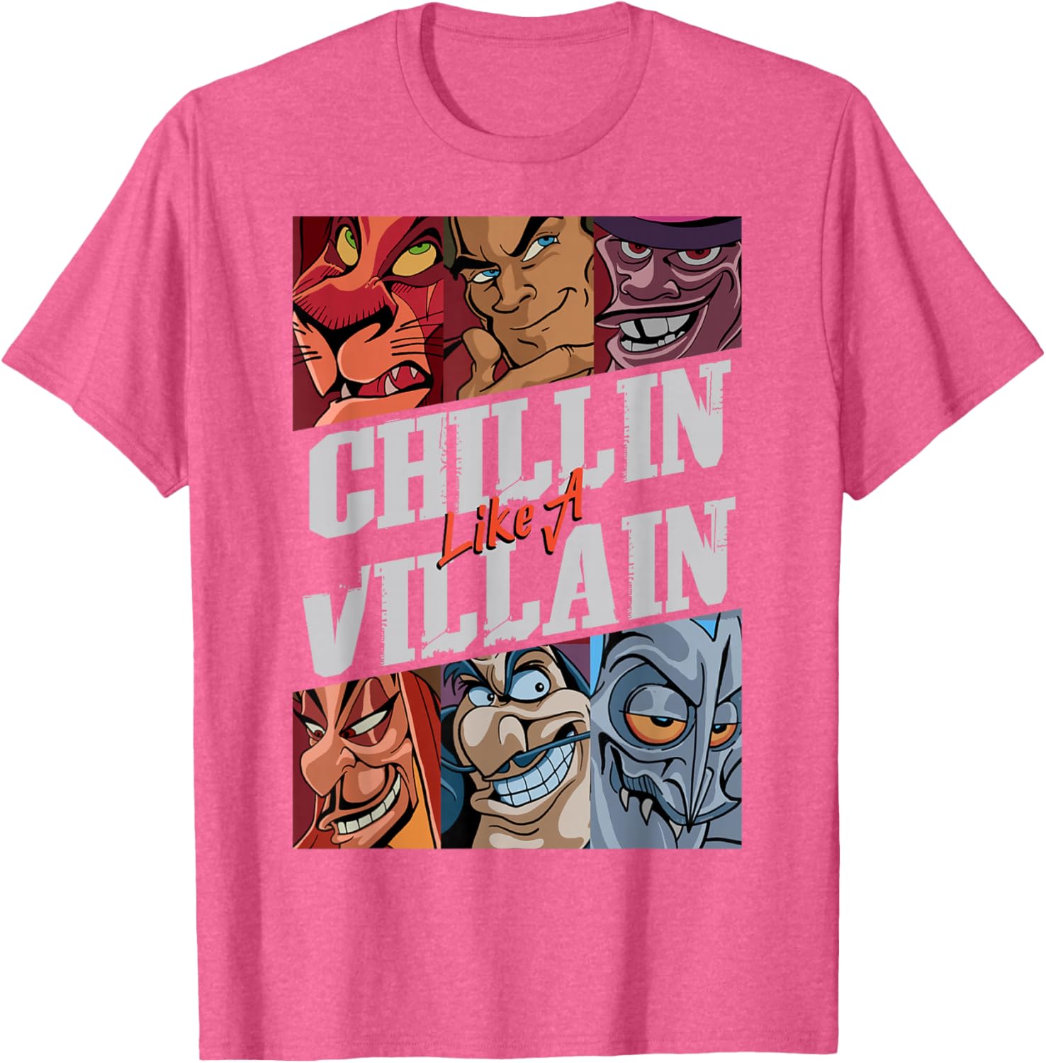 Disney Villains Chillin Like A Villain Group Portrait T-Shirt for Fans - 3