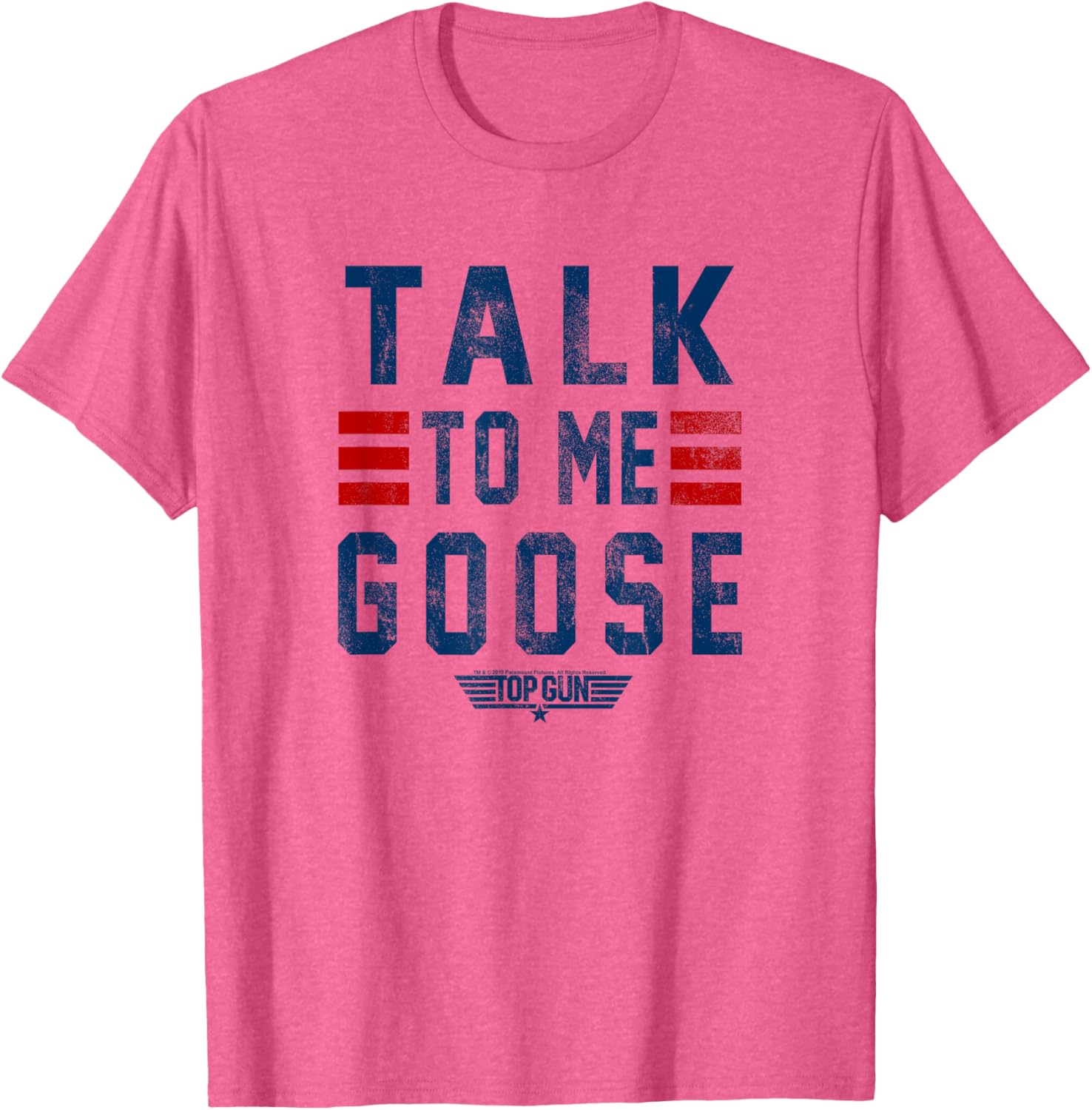 Top Gun Talk To Me Goose Distressed Graphic Short Sleeve T-Shirt - 6