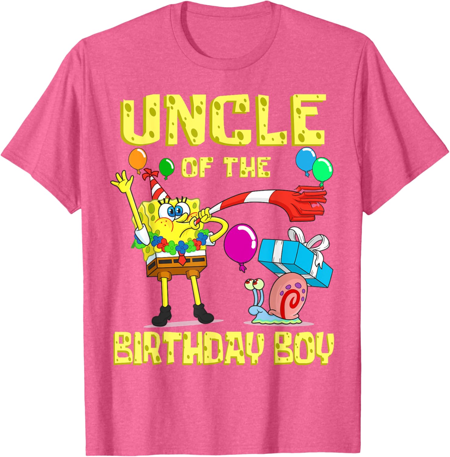 Mademark x SpongeBob SquarePants Birthday Party Uncle T-Shirt for Kids - 12