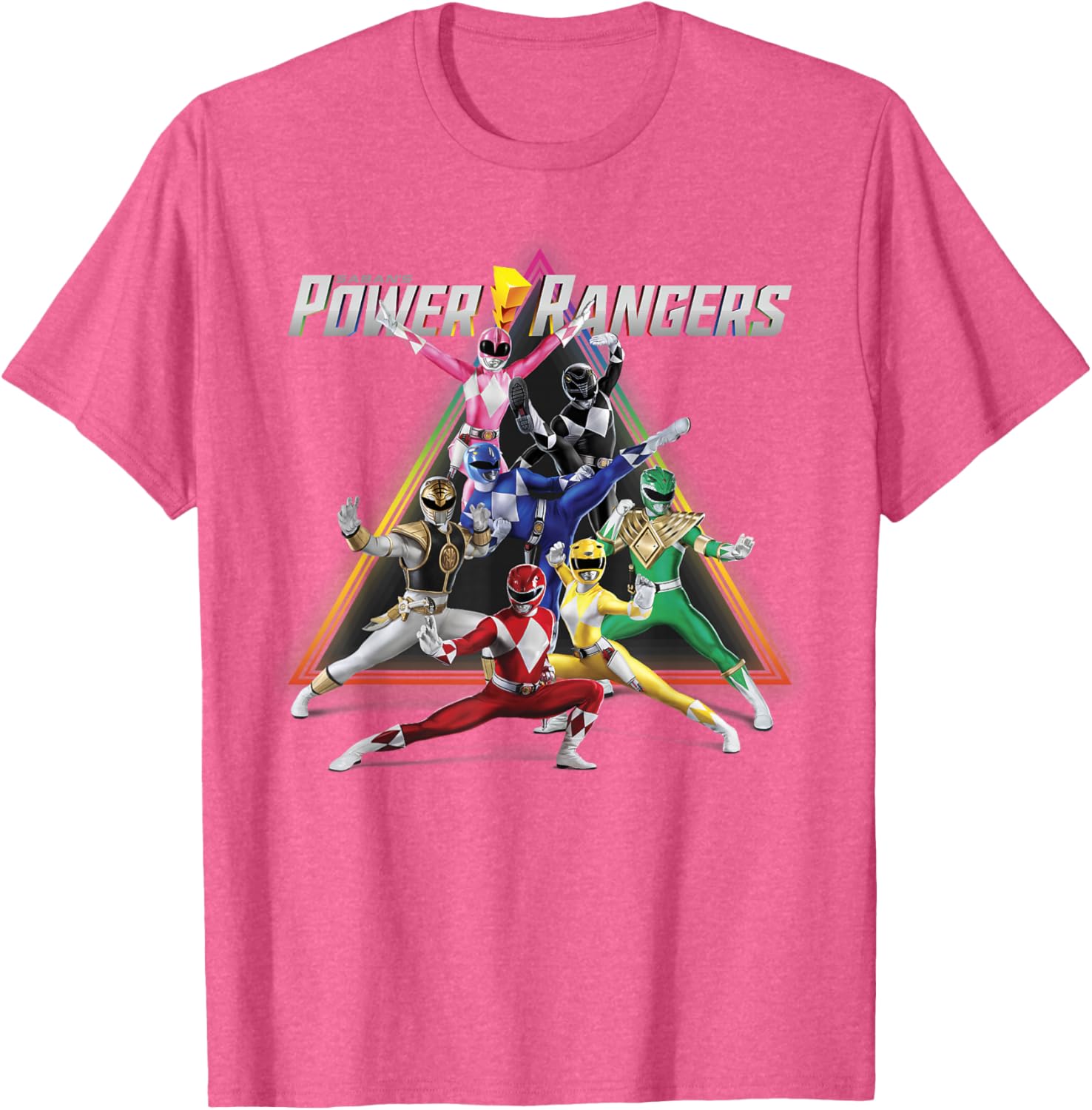 Power Rangers Rainbow Pyramid Retro T-Shirt for Fans and Collectors - 15