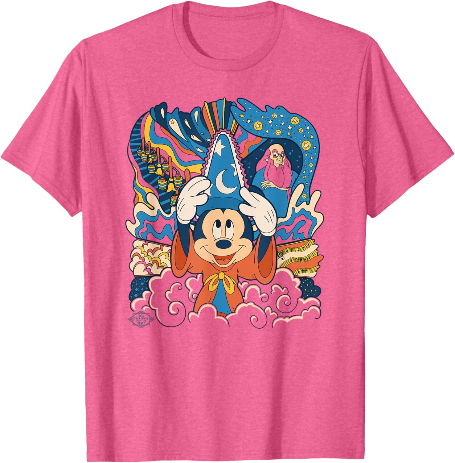 Disney Fantasia Mickey Mouse Sorcerer's Apprentice Retro T-Shirt for Fans - 14