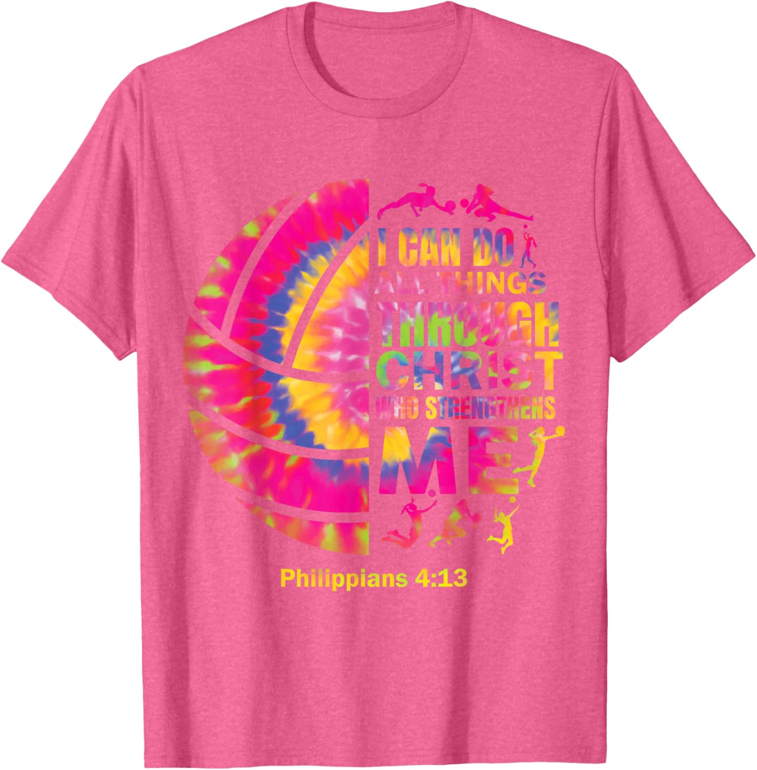 Christian Tie Dye Volleyball T-Shirt for Teen Girls and Women - 4