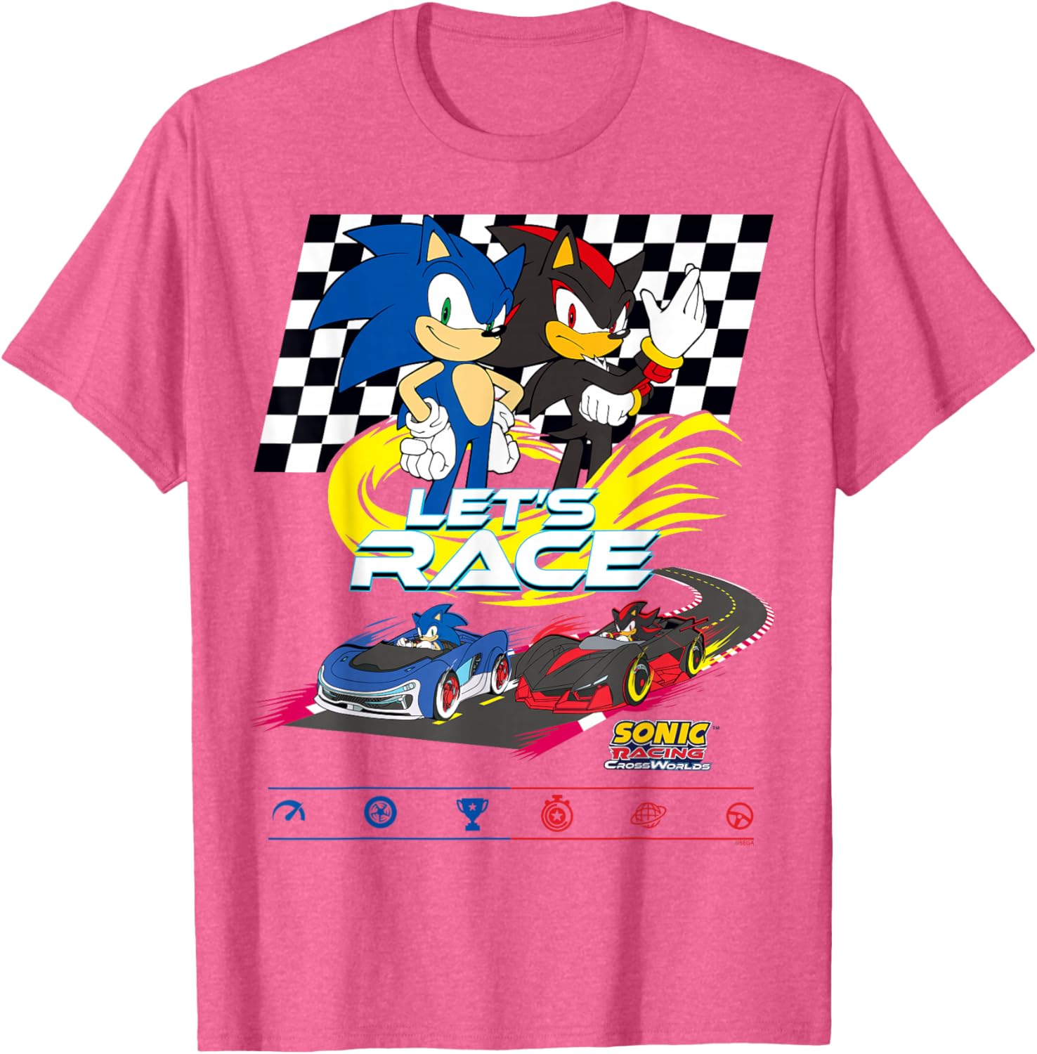 Sonic Racing CrossWorlds T-Shirt Sonic vs Shadow Race Day Apparel - 16