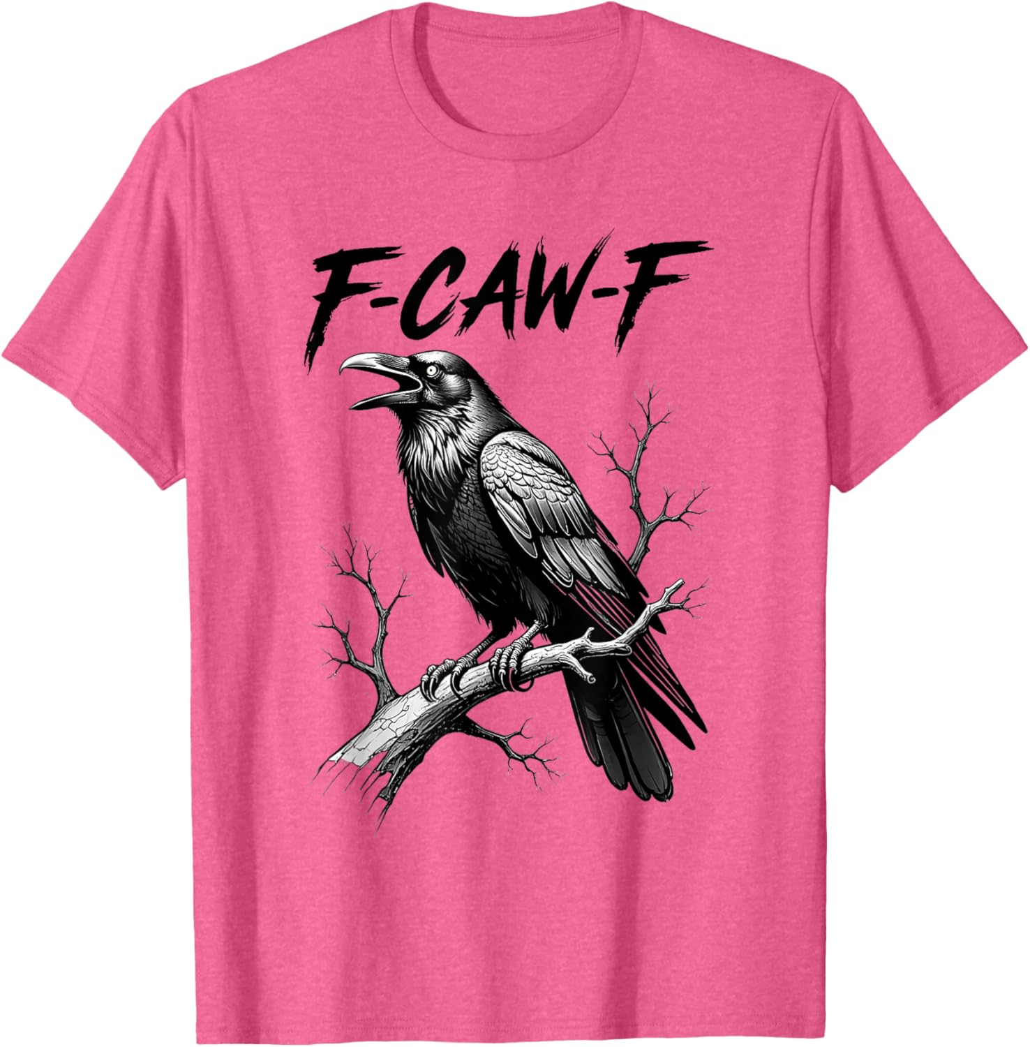 Funny Black Crow Lover T-Shirt - Dark Humor Black Bird Design - 5