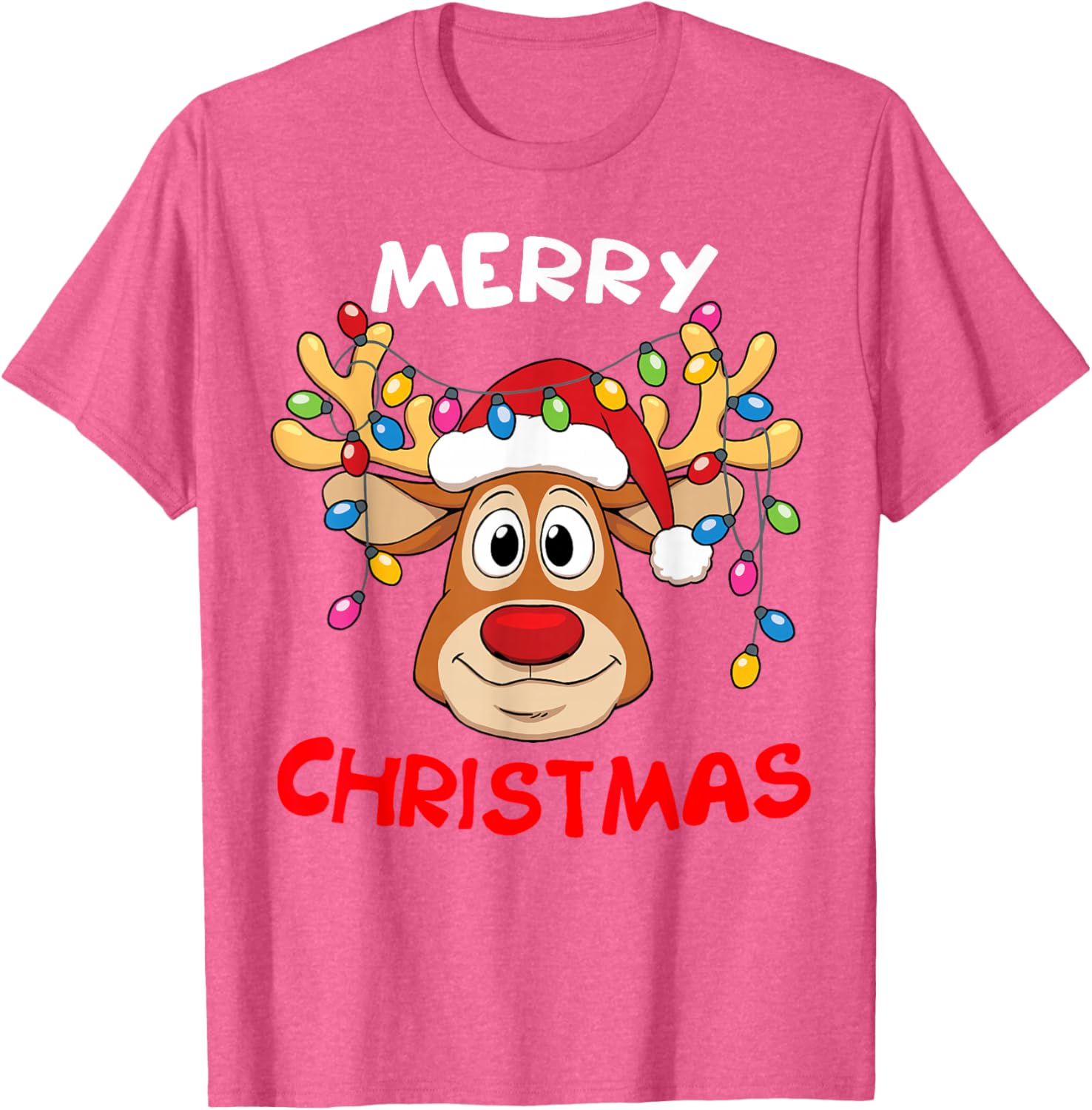 Merry Christmas Reindeer Family T-Shirt for Men and Women Fun Holiday Style - 17
