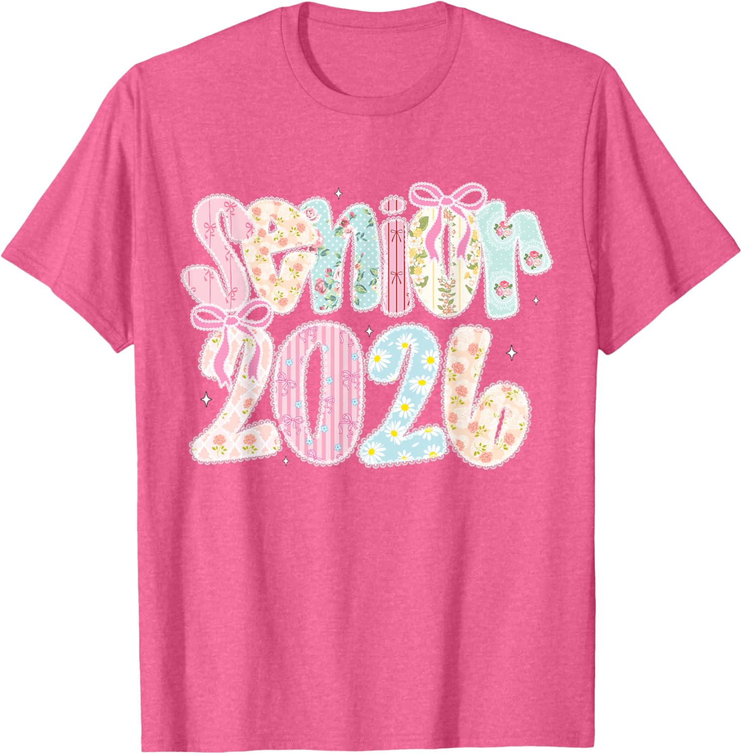 Coquette Lace Floral Pastel Graduation T-Shirt for Senior 2026 - 19
