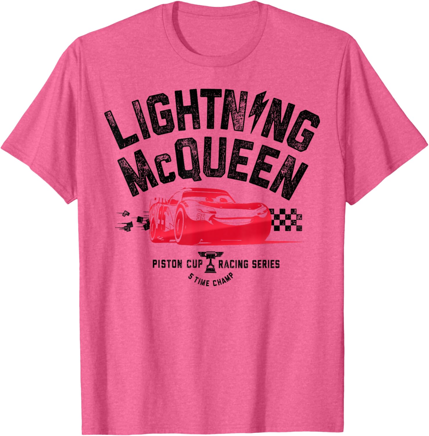 Disney Pixar Cars 3 Lightning McQueen Vintage Piston Cup T-Shirt - 6