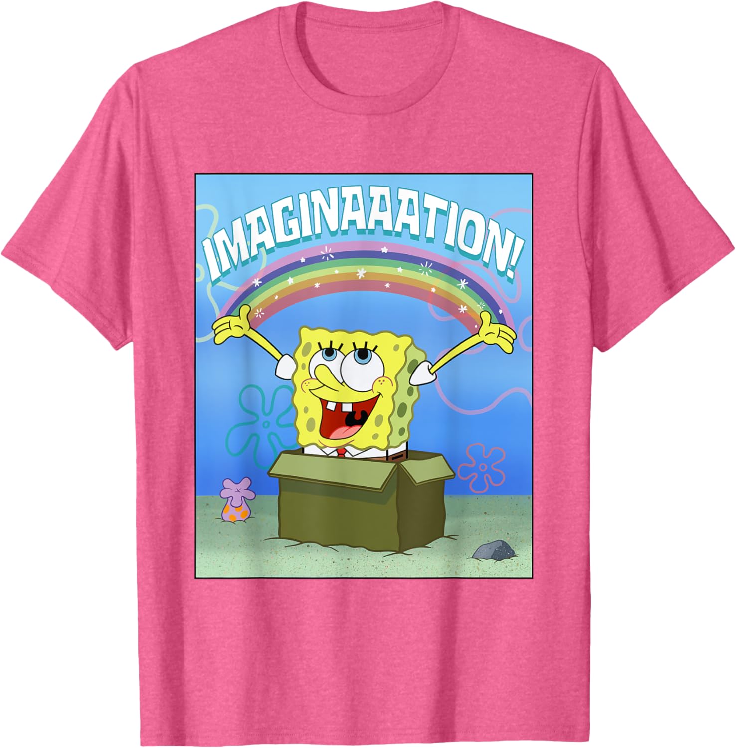 Mademark SpongeBob SquarePants Imaginaaation Box Funny T-Shirt for All Ages - 12