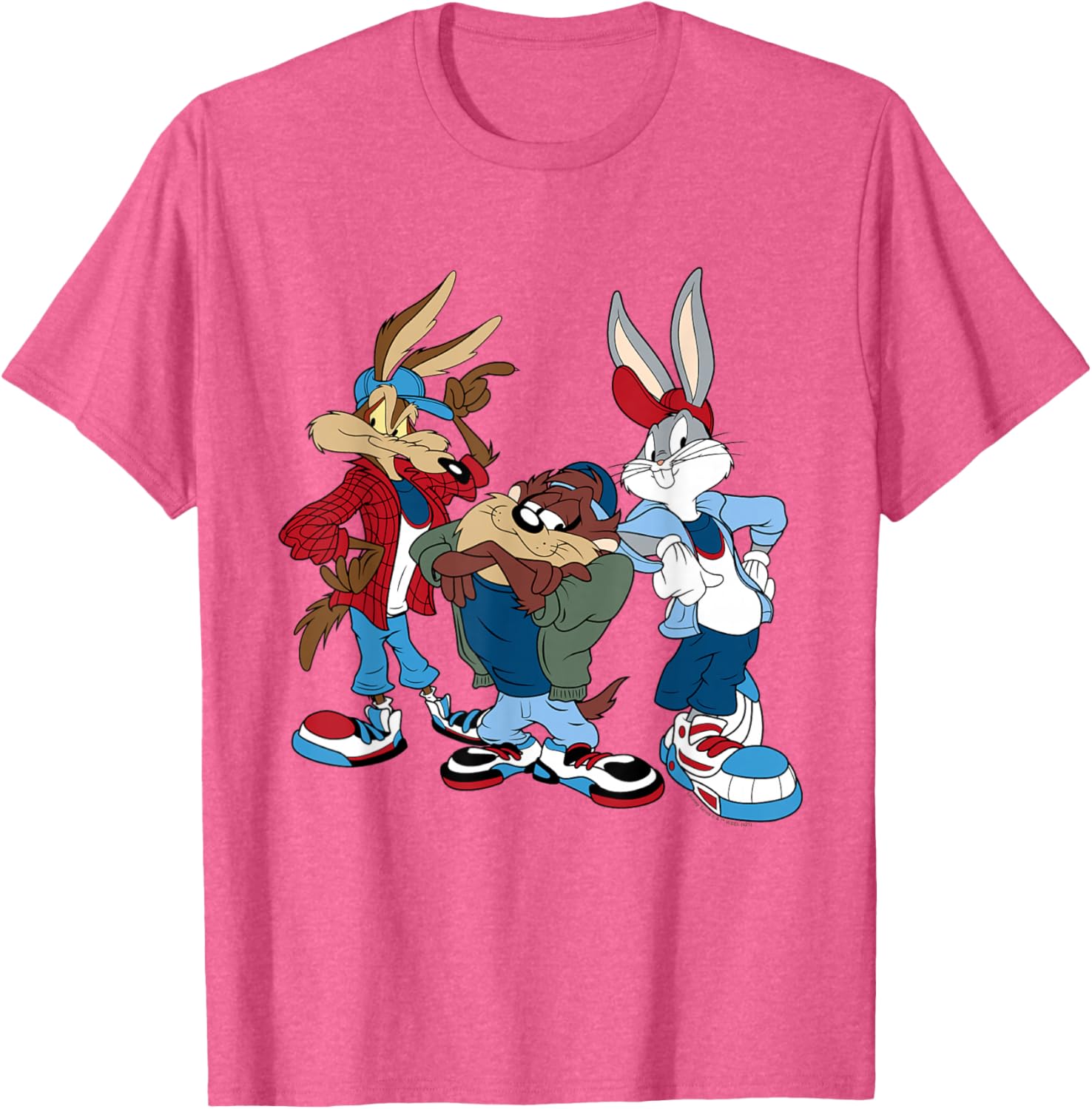 Looney Tunes T-Shirt featuring Wiley, Bugs, and Taz - Fun Cartoon Apparel - 2