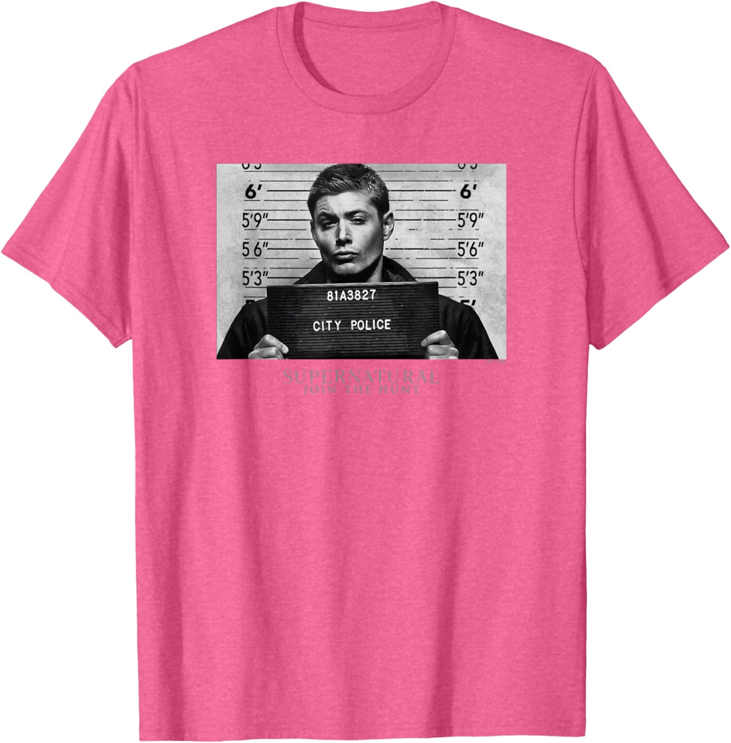 Supernatural Dean Winchester Mugshot Portrait T-Shirt for Fans - 5
