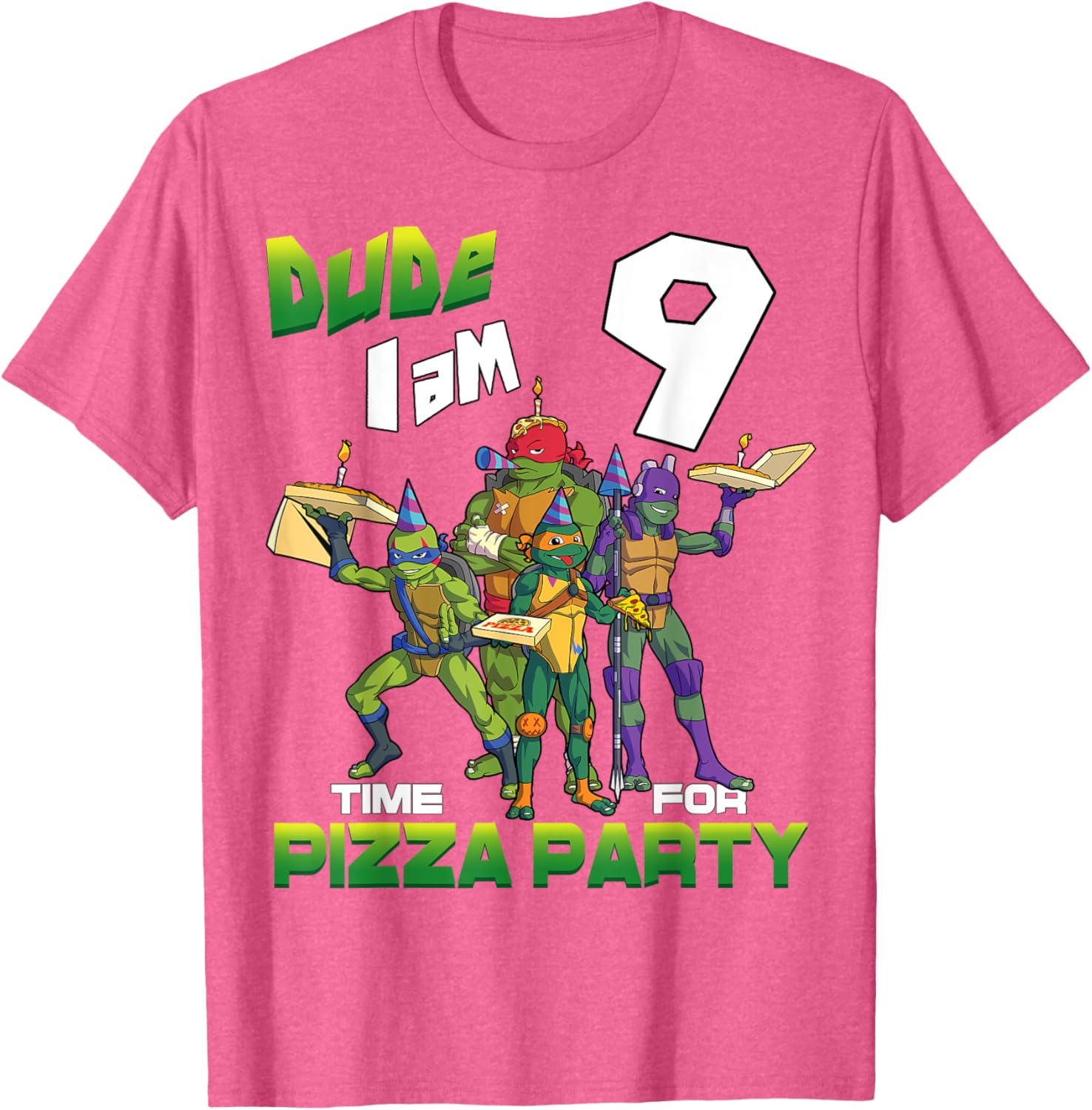 Mademark Teenage Mutant Ninja Turtles Pizza Party T-Shirt for 9-Year-Olds - 20