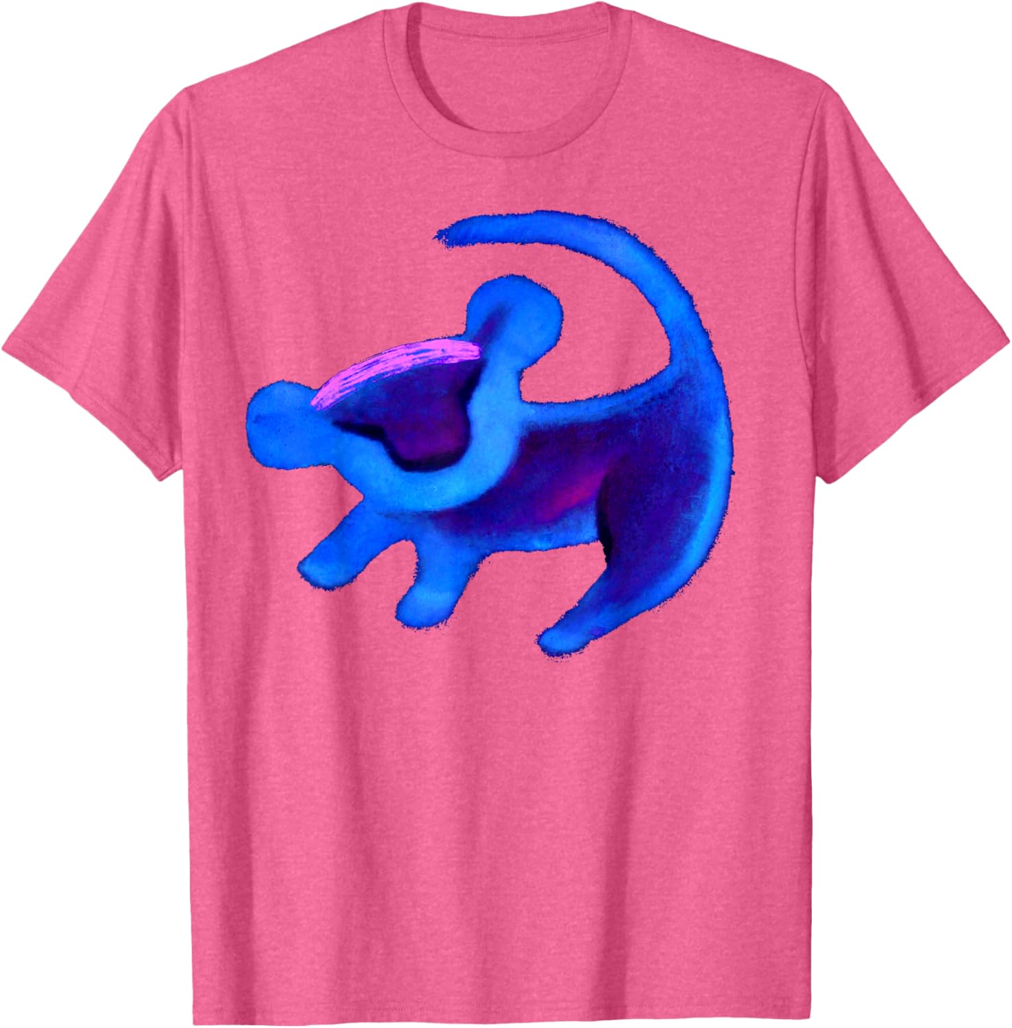 Discover the Disney Lion King Simba Cave Painting Blue T-Shirt for Fans - 3