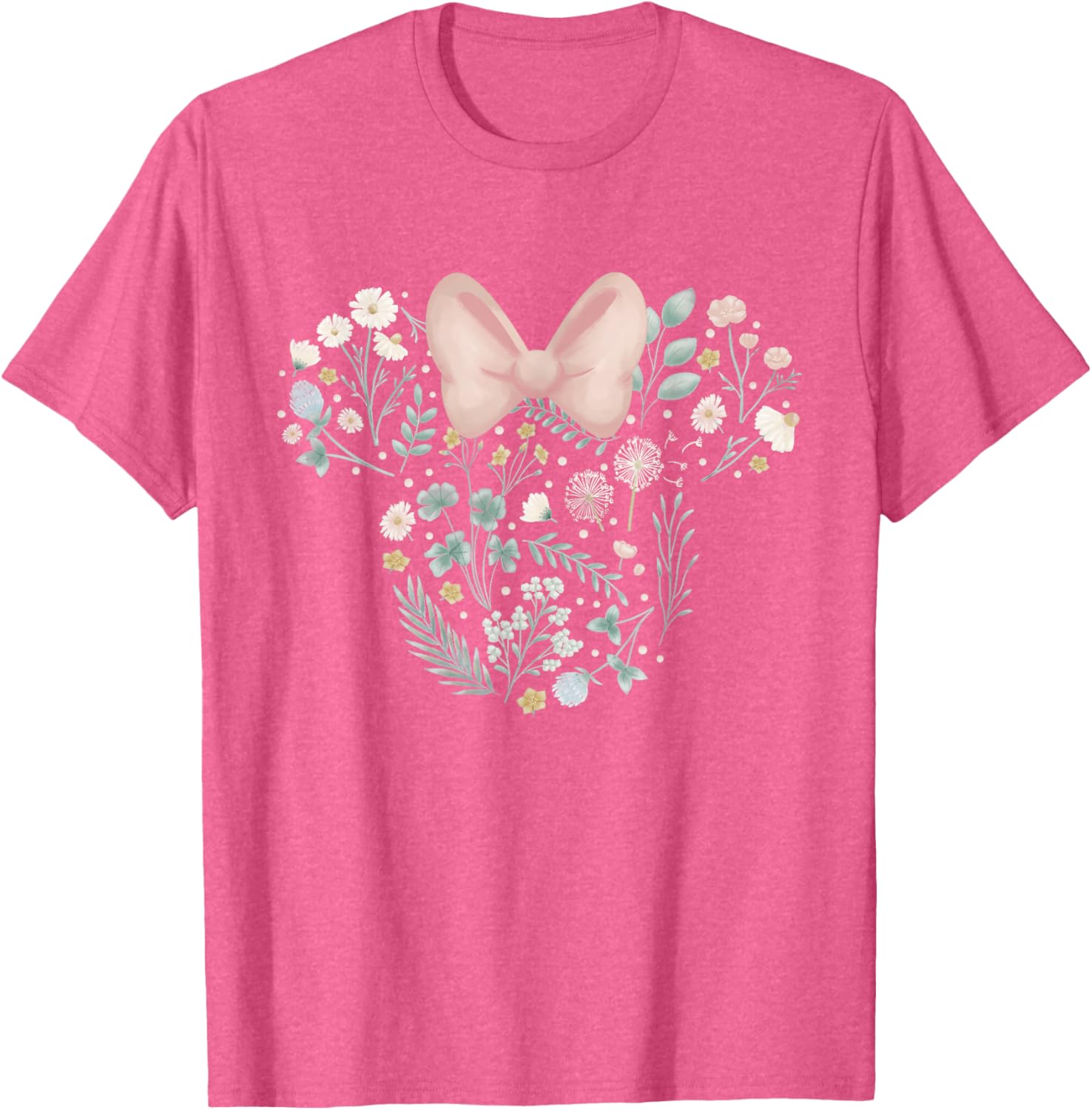 Disney Minnie Mouse Spring Flowers T-Shirt for Stylish Kids and Adults - 15