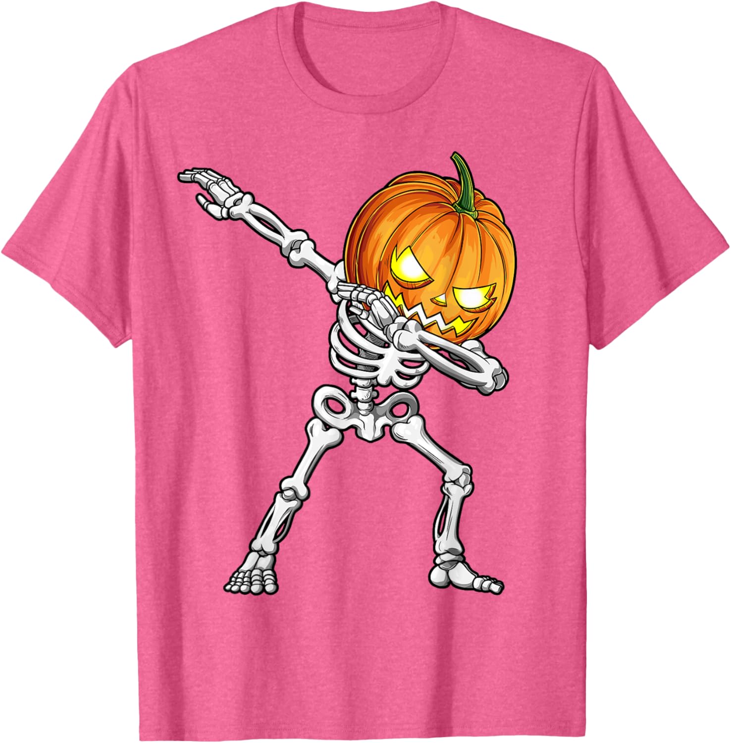 Halloween Boys Dabbing Skeleton Pumpkin Jack O Lantern T-Shirt - 12