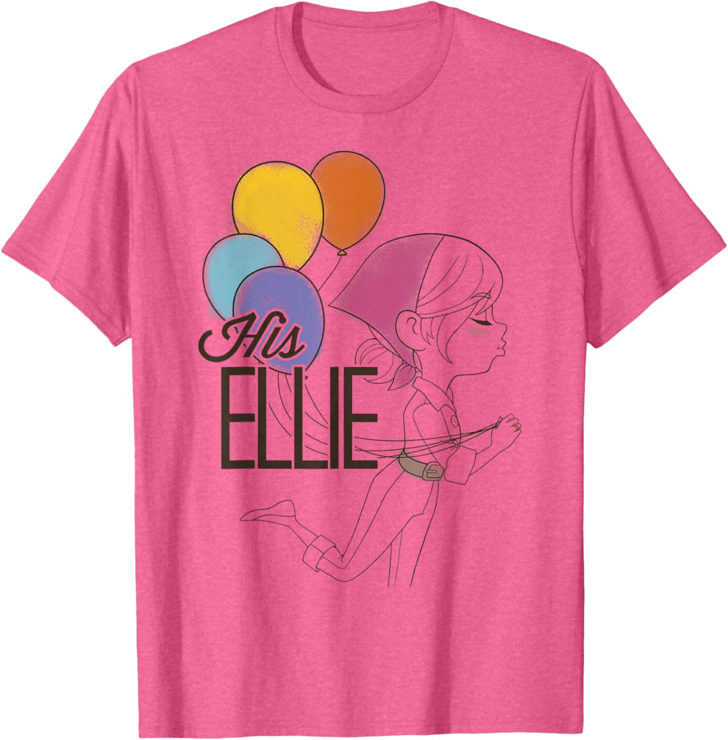 Disney Pixar Up Ellie Balloons Graphic T-Shirt for Fun Casual Wear - 1