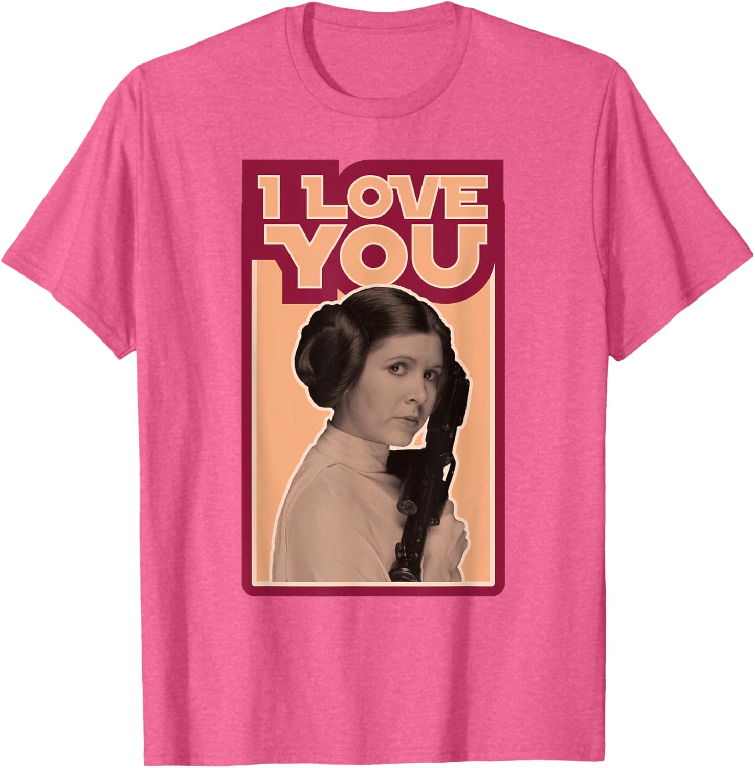 Star Wars Valentine's Day Princess Leia I Love You Vintage T-Shirt - 5