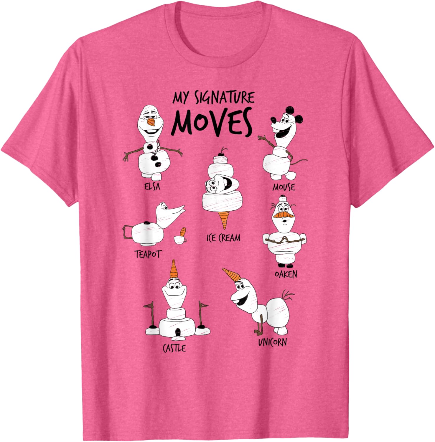 Disney Frozen 2 Olaf Signature Moves T-Shirt for Kids and Adults - 4