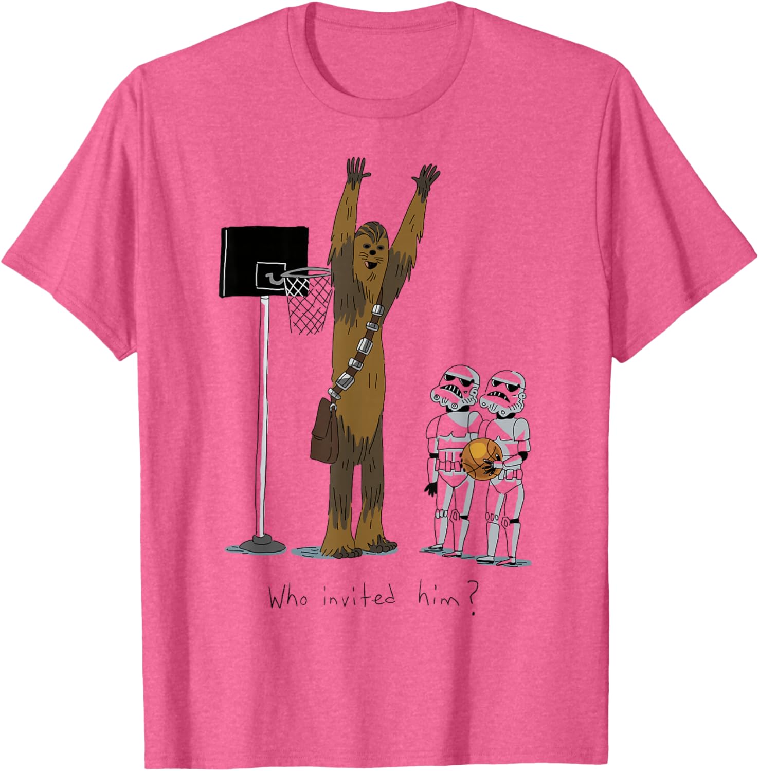 Chewbacca Basketball T-Shirt Fun Star Wars Apparel for Fans - 7