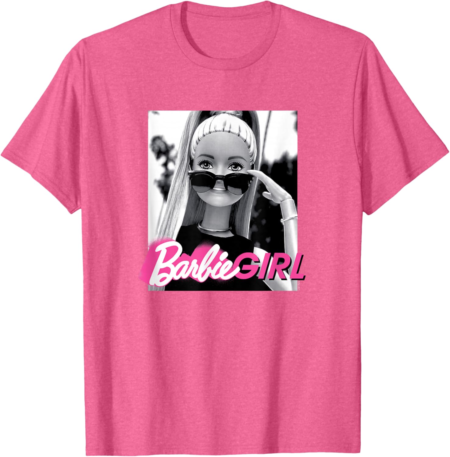 Barbie Girl Classic Fit Black T-Shirt - Casual Short Sleeve Style - 4
