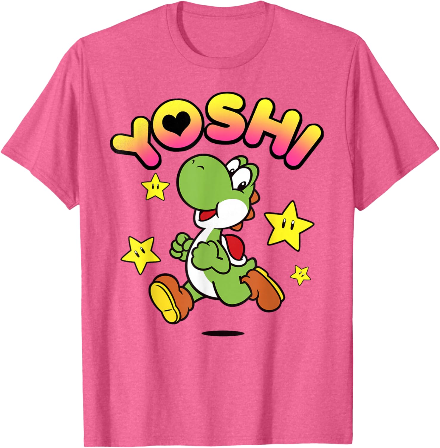 Nintendo Super Mario Yoshi Star Power Sprint Graphic T-Shirt for Fans - 4